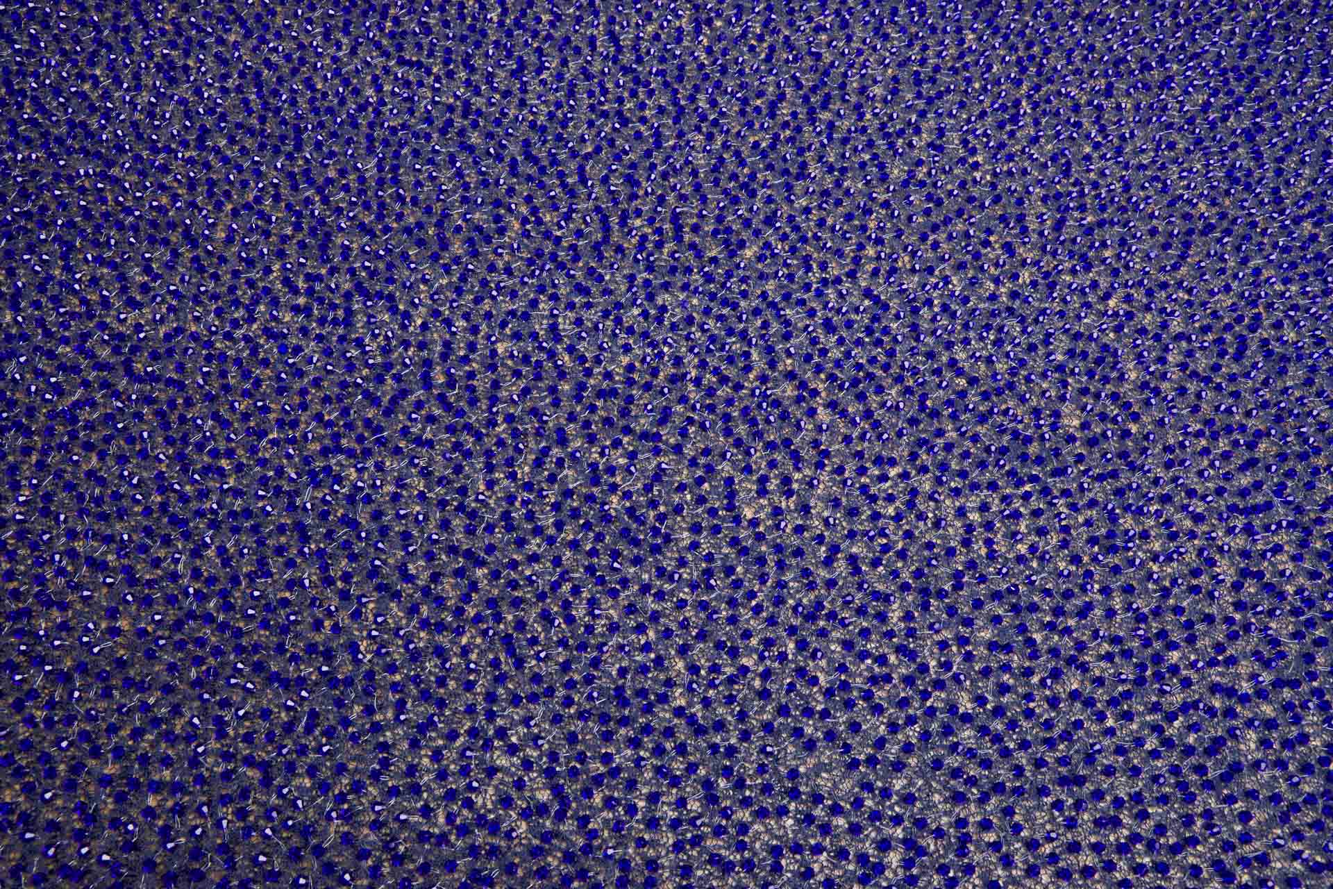 Faceted Crystal Beads on Mesh - Electric Navy - 0.65m Piece fabric, image 5 of 5