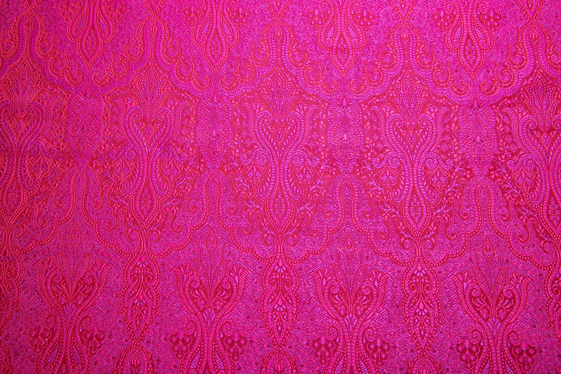 Banaras Brocade - Fuchsia, Red and Magenta fabric, image 5 of 11