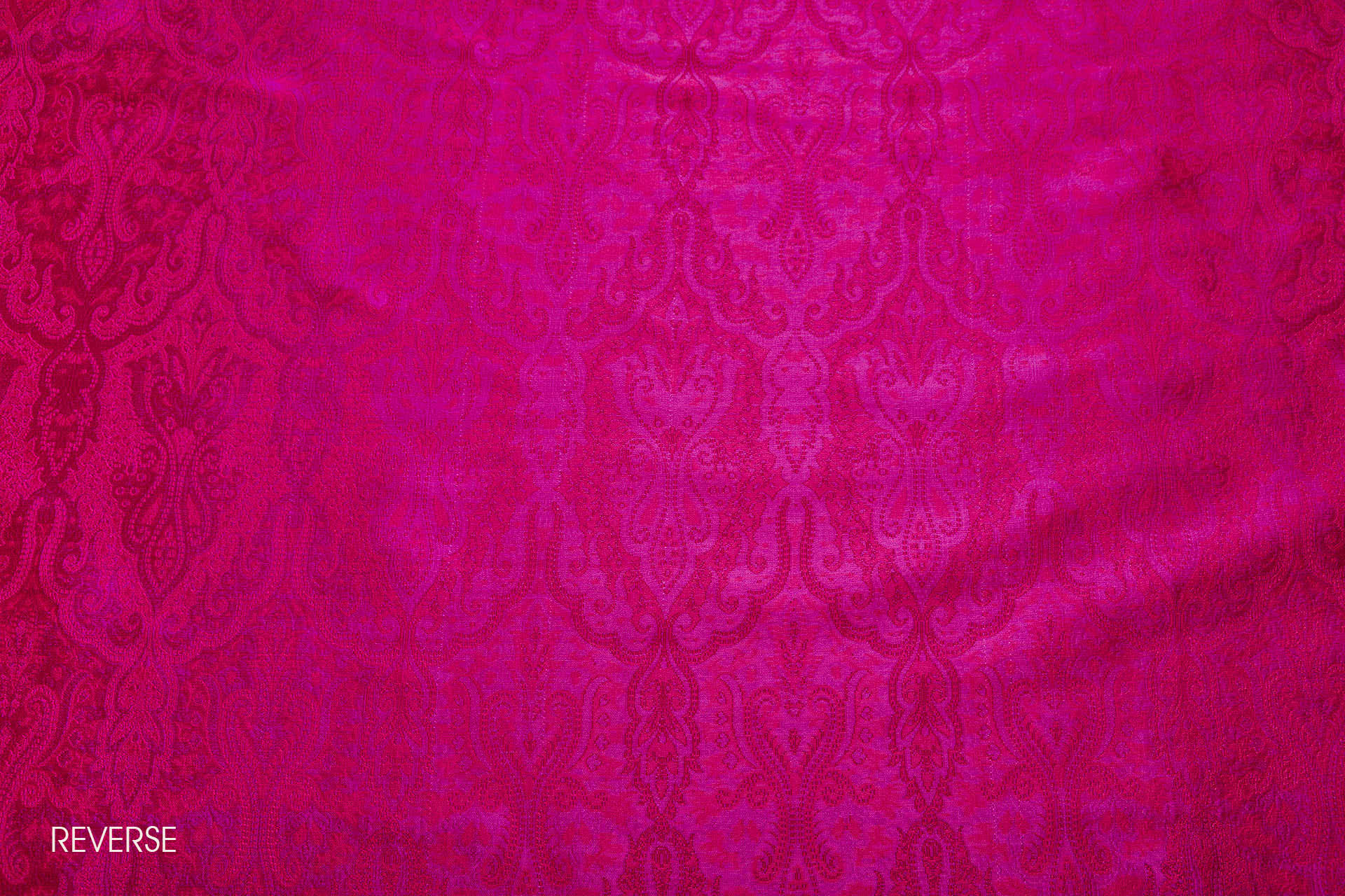 Banaras Brocade - Fuchsia, Red and Magenta fabric, image 8 of 11