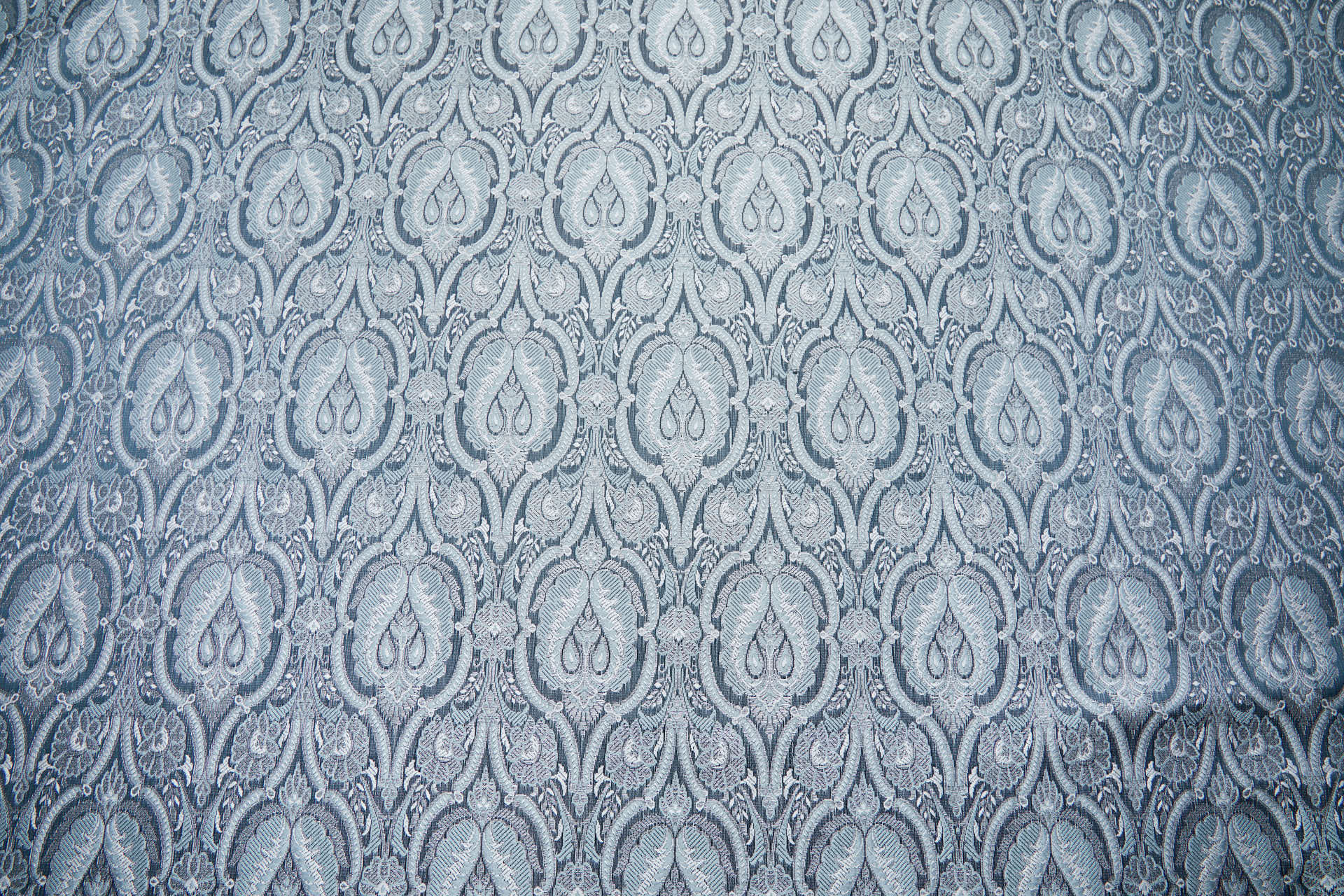 Banaras Brocade - Dark Teal, Duck Egg and Silver fabric, image 8 of 8