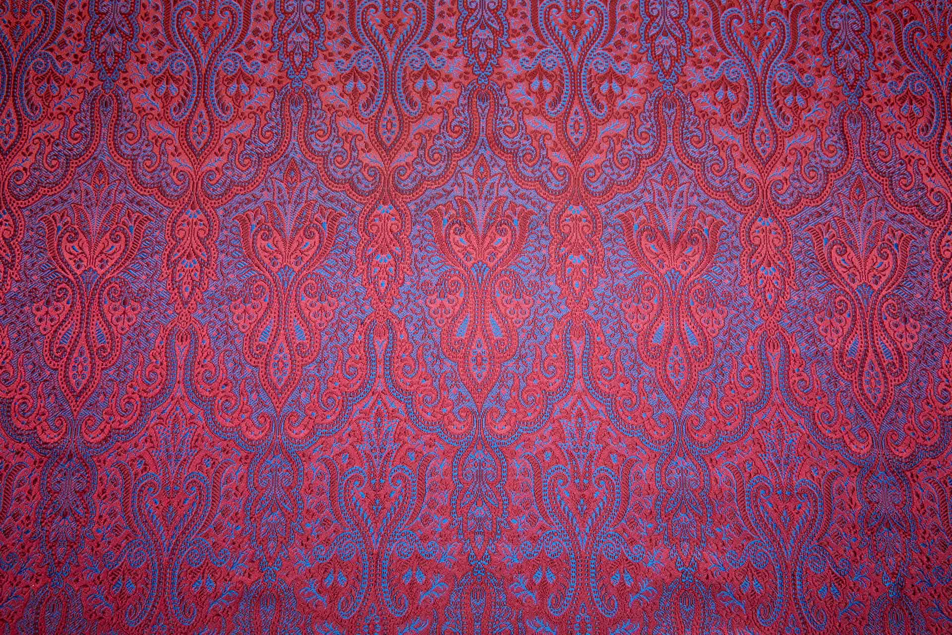 Banaras Brocade - Red, Maroon and Royal Blue fabric, image 11 of 11