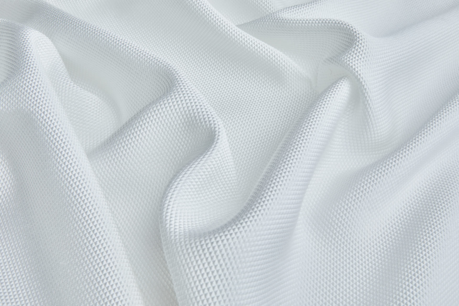Mini Diamond Waffle Effect Jacquard - Ivory fabric, image 3 of 7