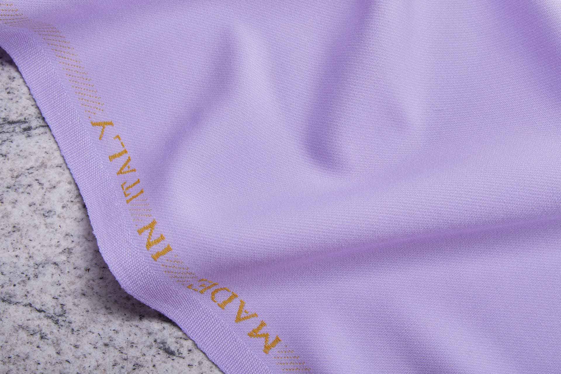Luxury Italian Wool Suiting - Lilac fabric