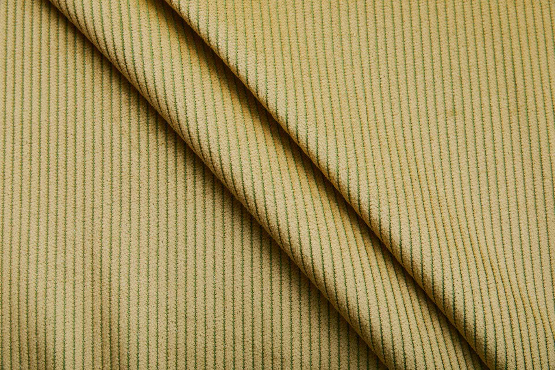 Wide Rib Corduroy - Mustard on Leaf Green fabric