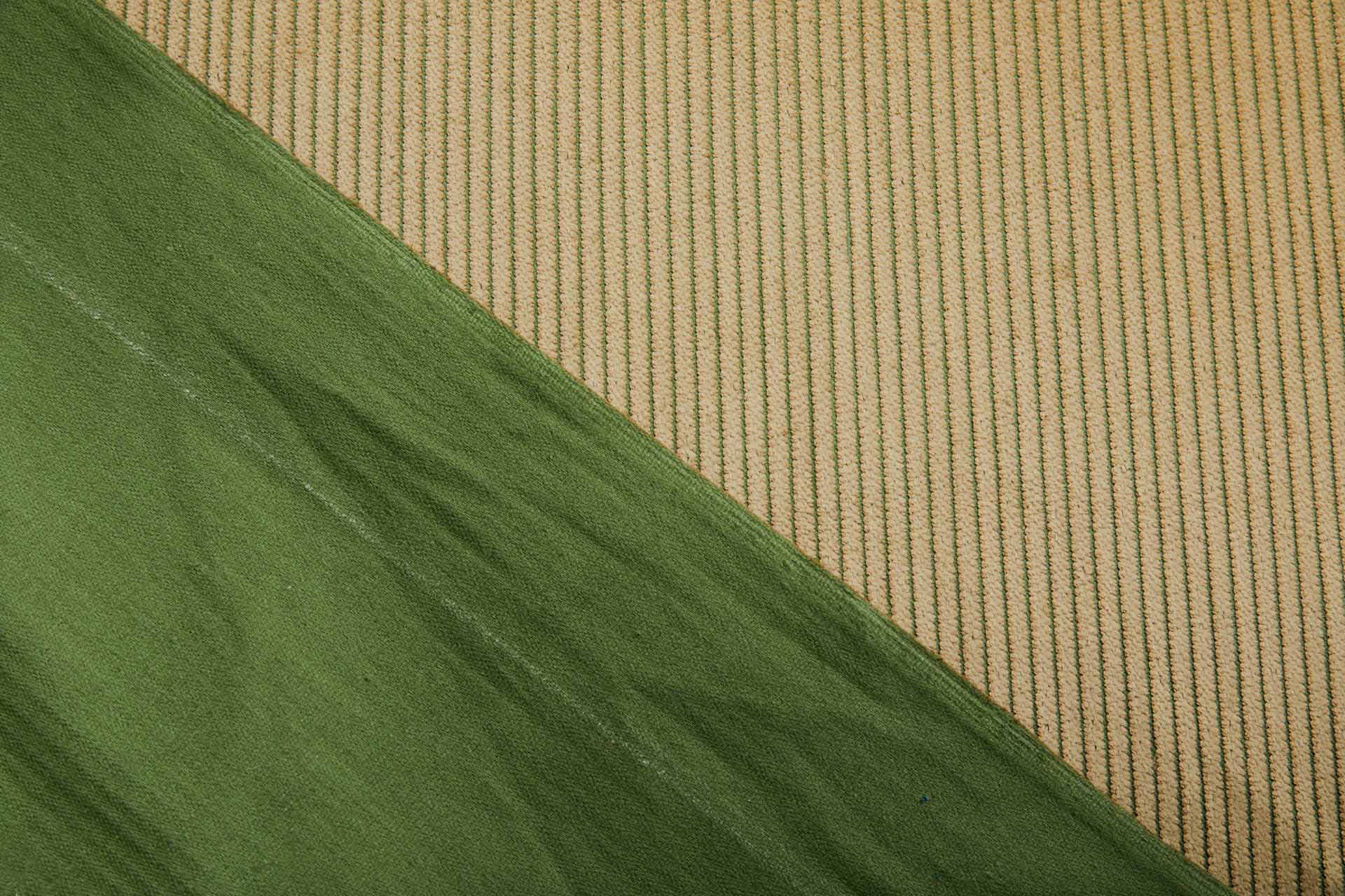 Wide Rib Corduroy - Mustard on Leaf Green fabric, image 3 of 7