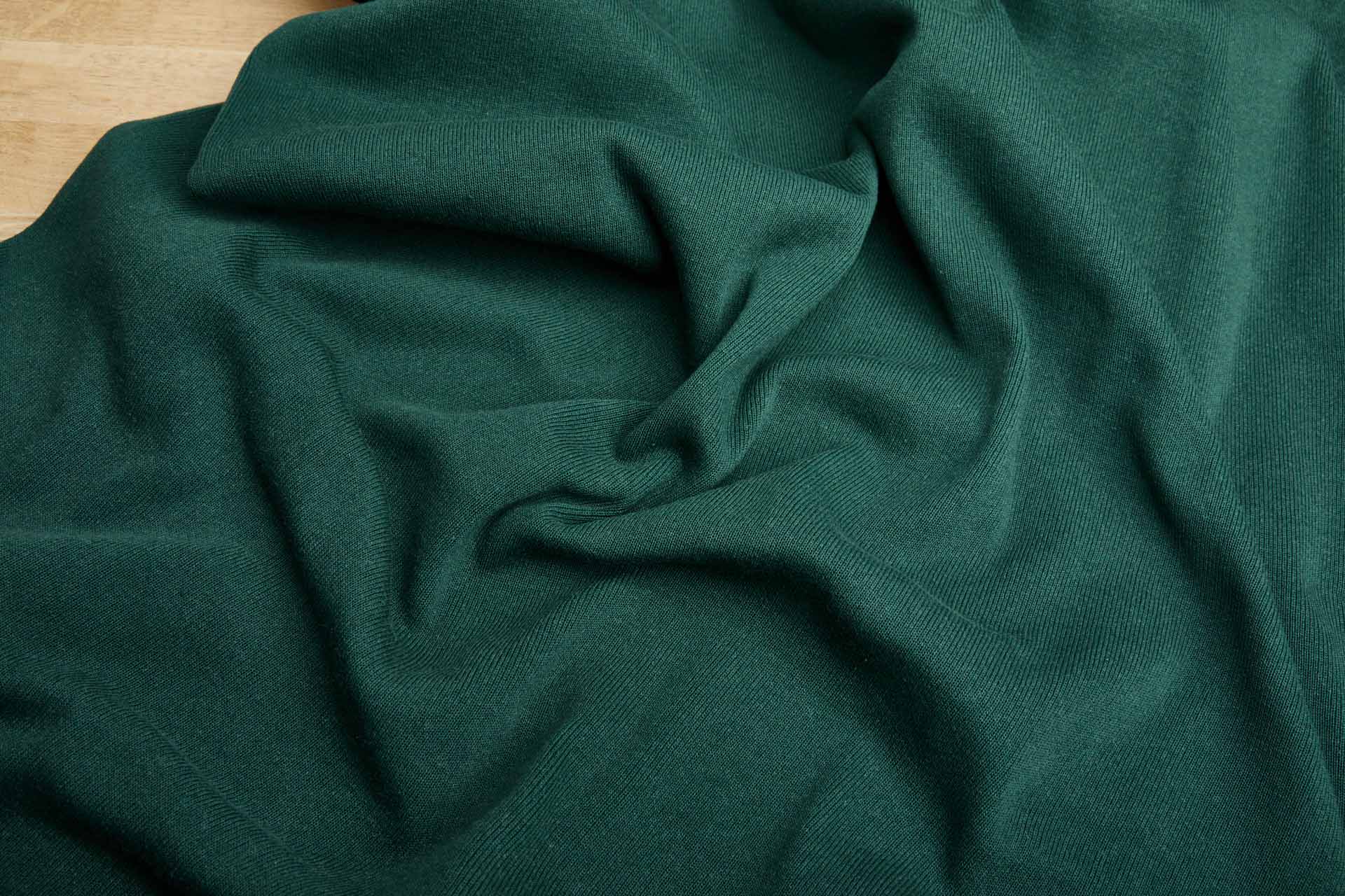 Fine Ribbing - Dark Green fabric, image 2 of 4