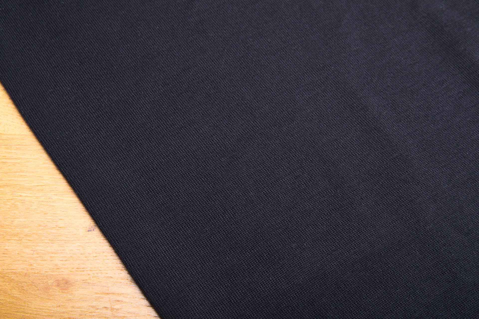 Fine Ribbing - Ink Black fabric