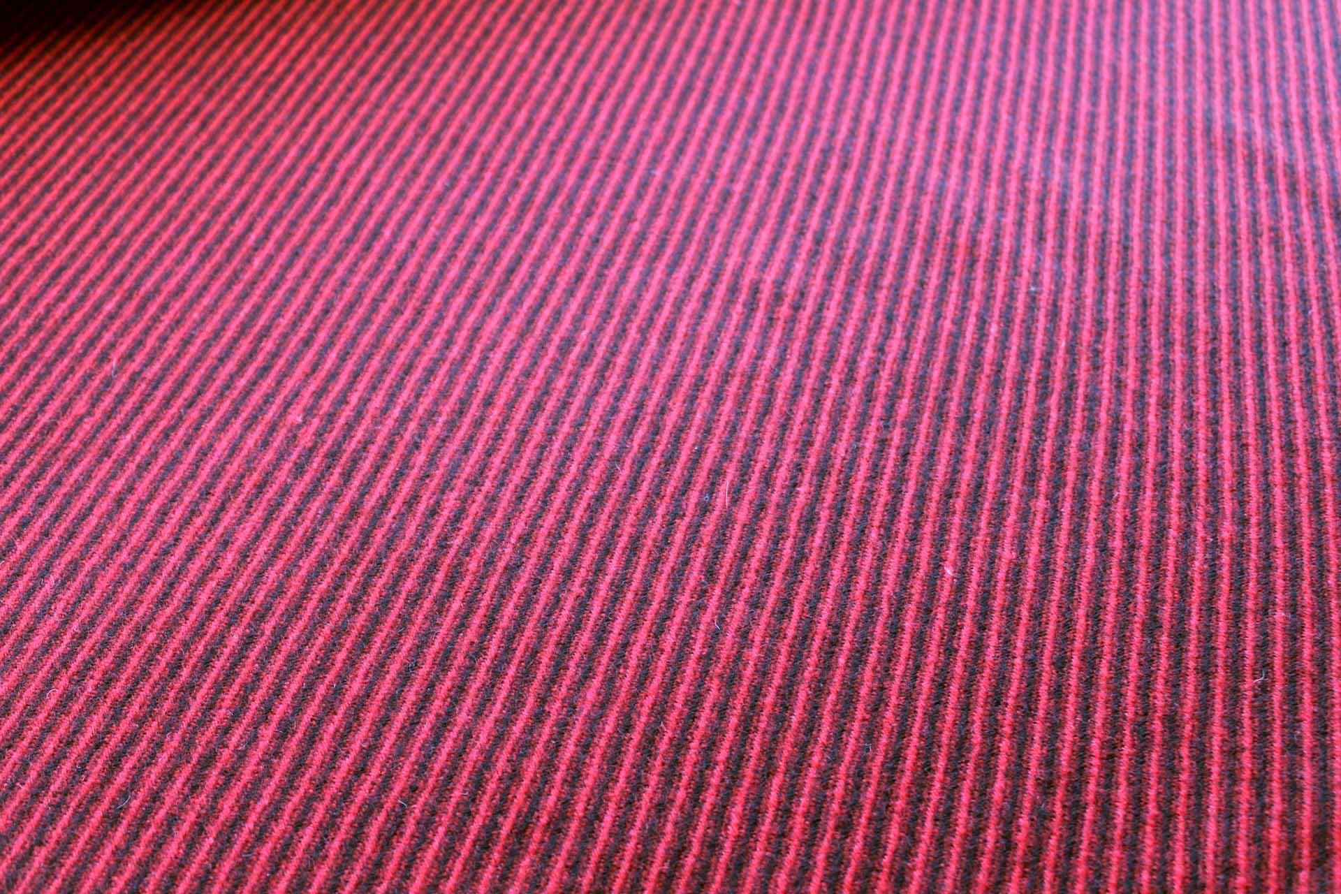 Red and Black Diagonal Stripe Wool fabric, image 5 of 6