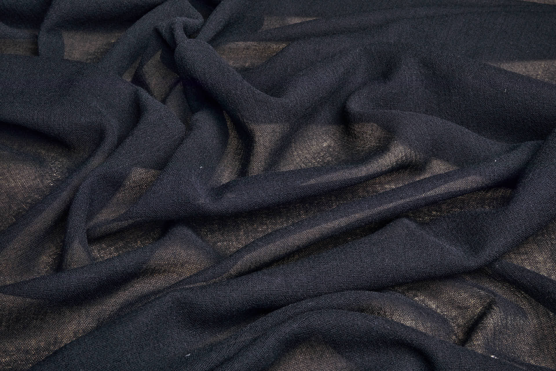 Wool Crepe Muslin - Black fabric, image 6 of 8