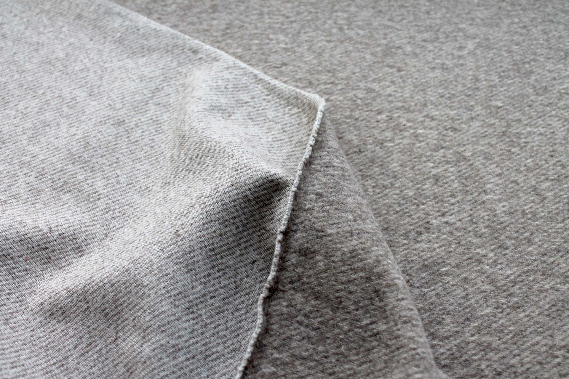 Marl Knitted Wool Twill - Beige & Mushroom fabric, image 2 of 9