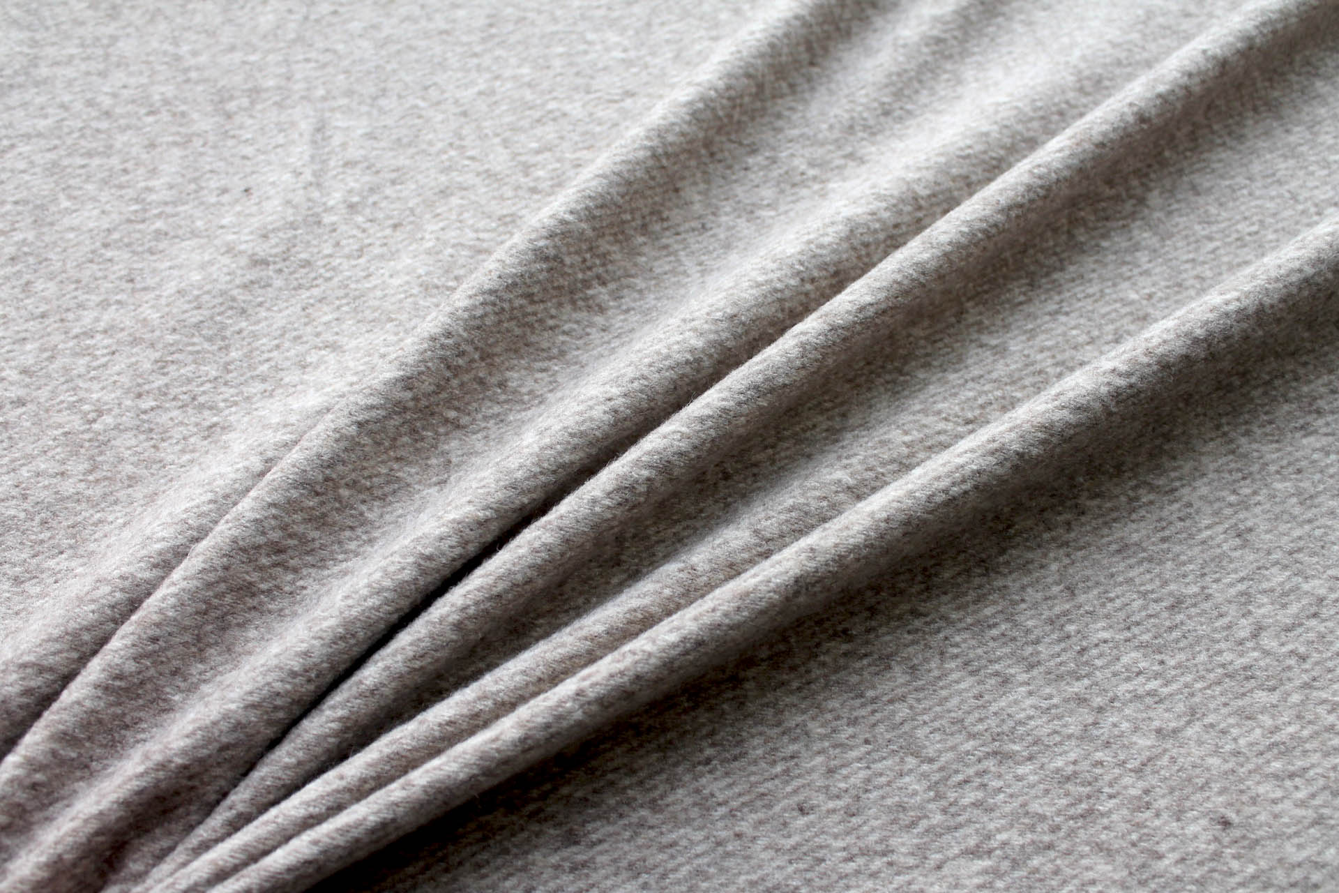 Marl Knitted Wool Twill - Beige & Mushroom fabric, image 7 of 9