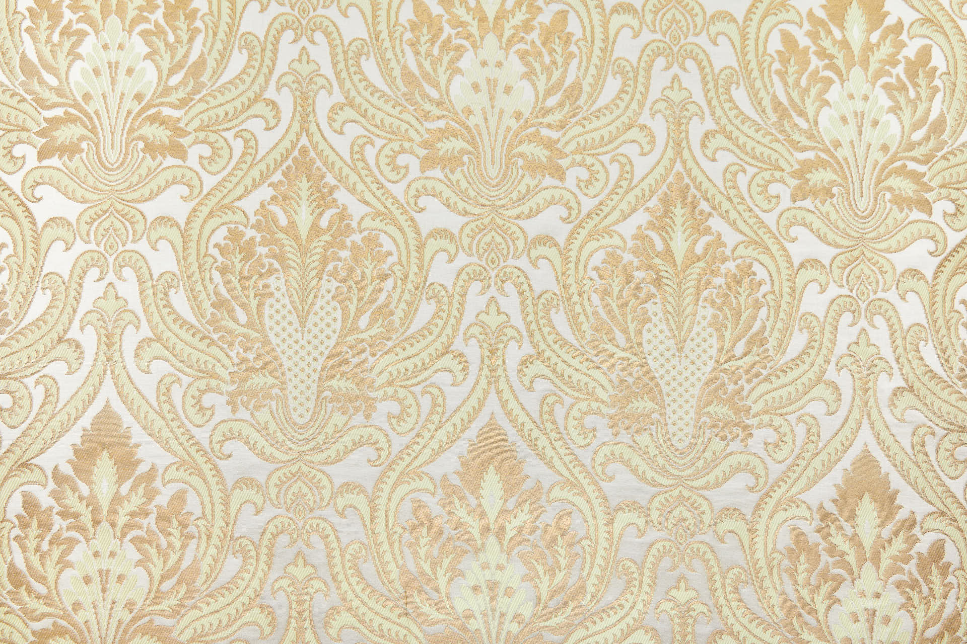 Heavy Banaras Brocade - Pale Yellow, Gold on Ivory fabric