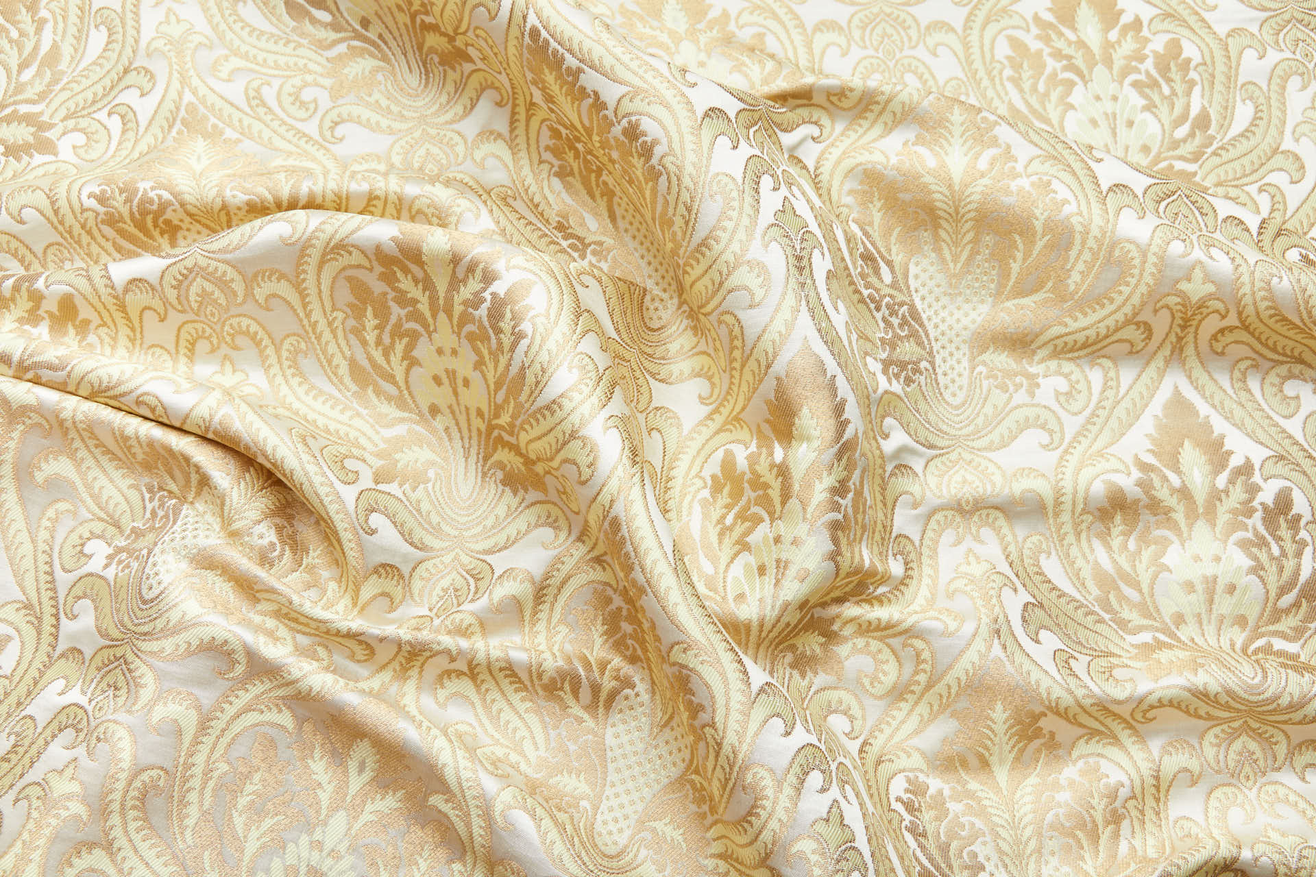 Heavy Banaras Brocade - Pale Yellow, Gold on Ivory fabric, image 4 of 8