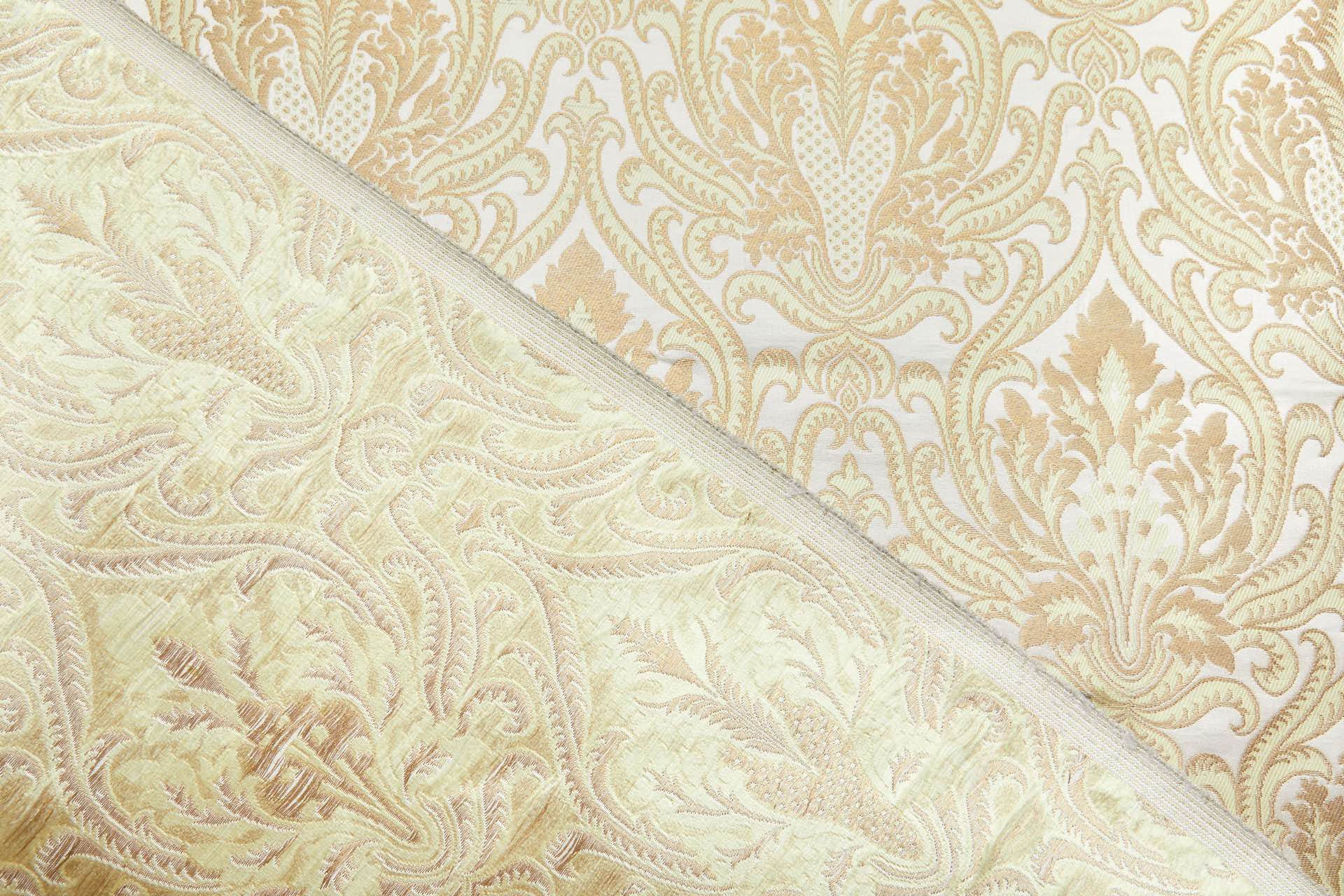 Heavy Banaras Brocade - Pale Yellow, Gold on Ivory fabric, image 6 of 8