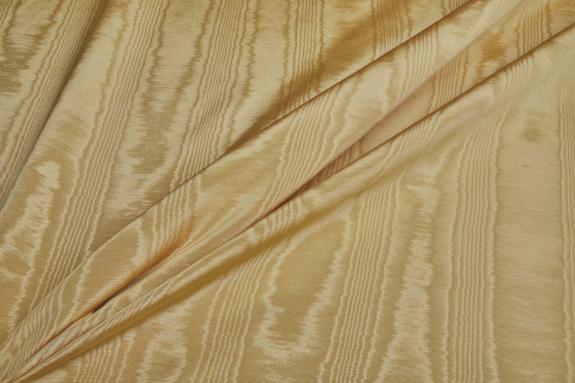 Cotton Viscose Grosgrain - Warm Gold Moiré fabric, image 3 of 6