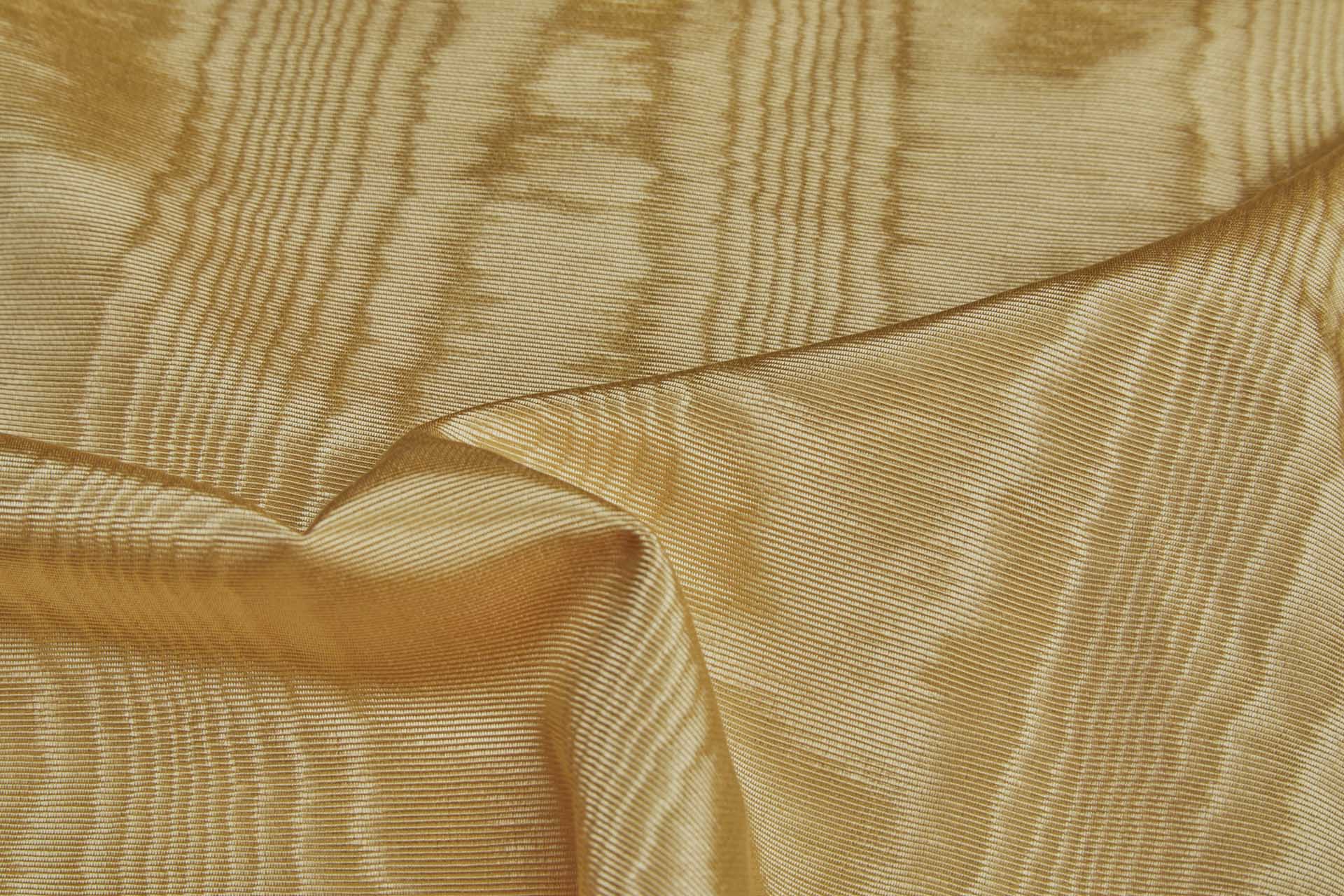 Cotton Viscose Grosgrain - Warm Gold Moiré fabric, image 6 of 6