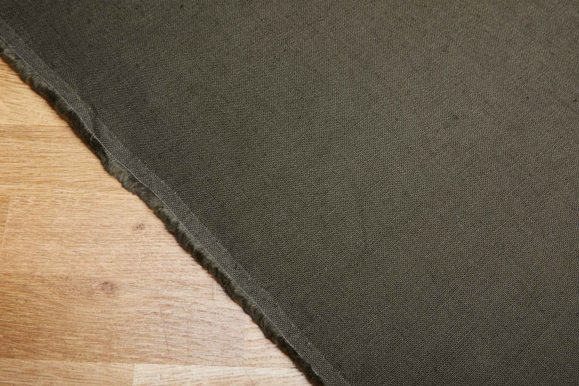 Forest Green Linen fabric, image 4 of 5