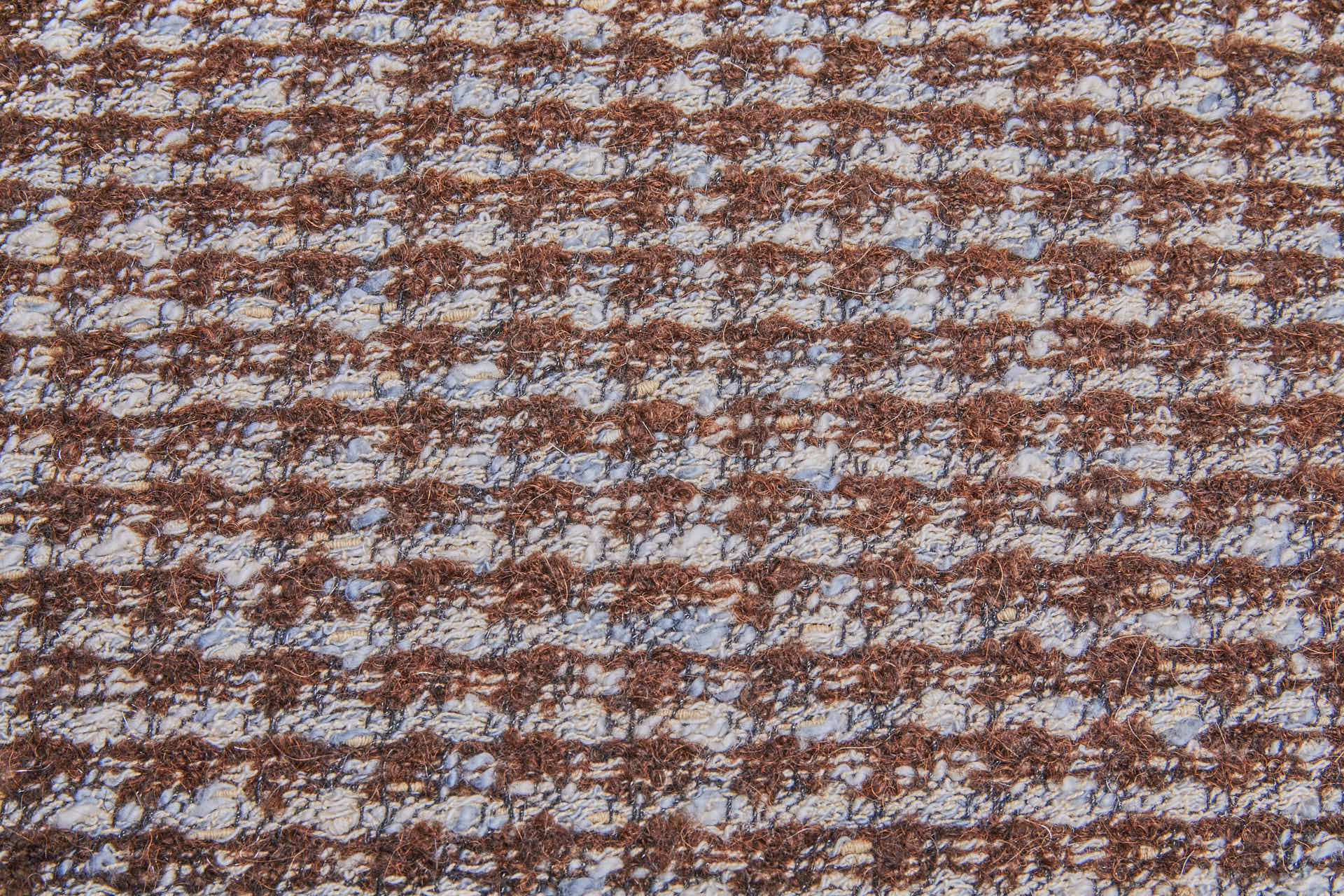 Chunky Wool Mohair Houndstooth Tweed - Brown and Grey fabric, image 5 of 8