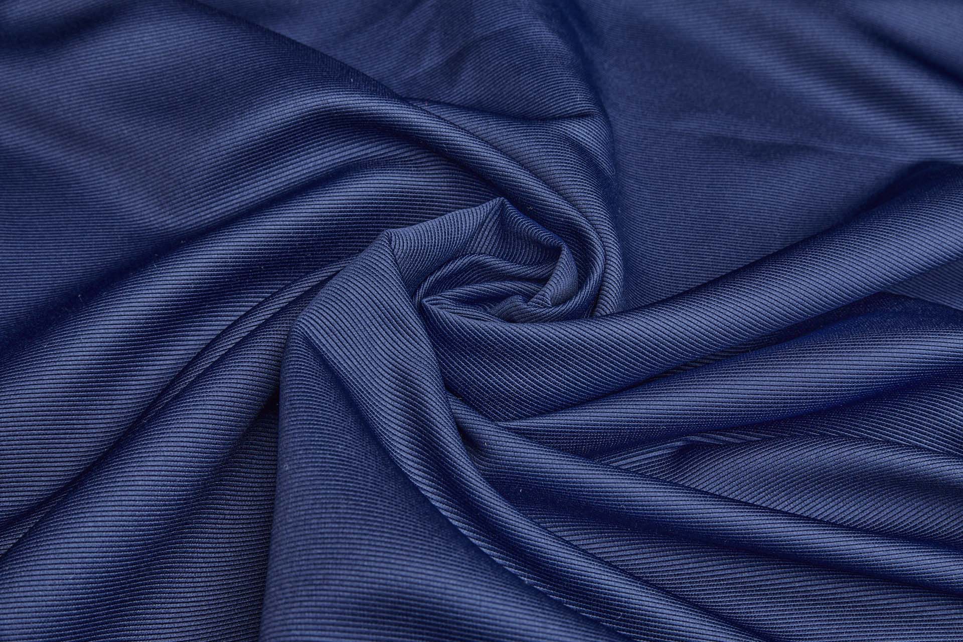 Navy Polyester Grosgrain fabric