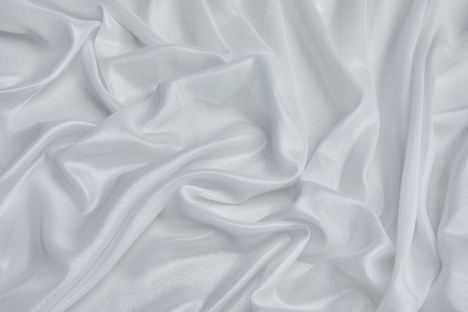 Shimmery Silver Foil Printed Chiffon in Ivory fabric, image 5 of 5