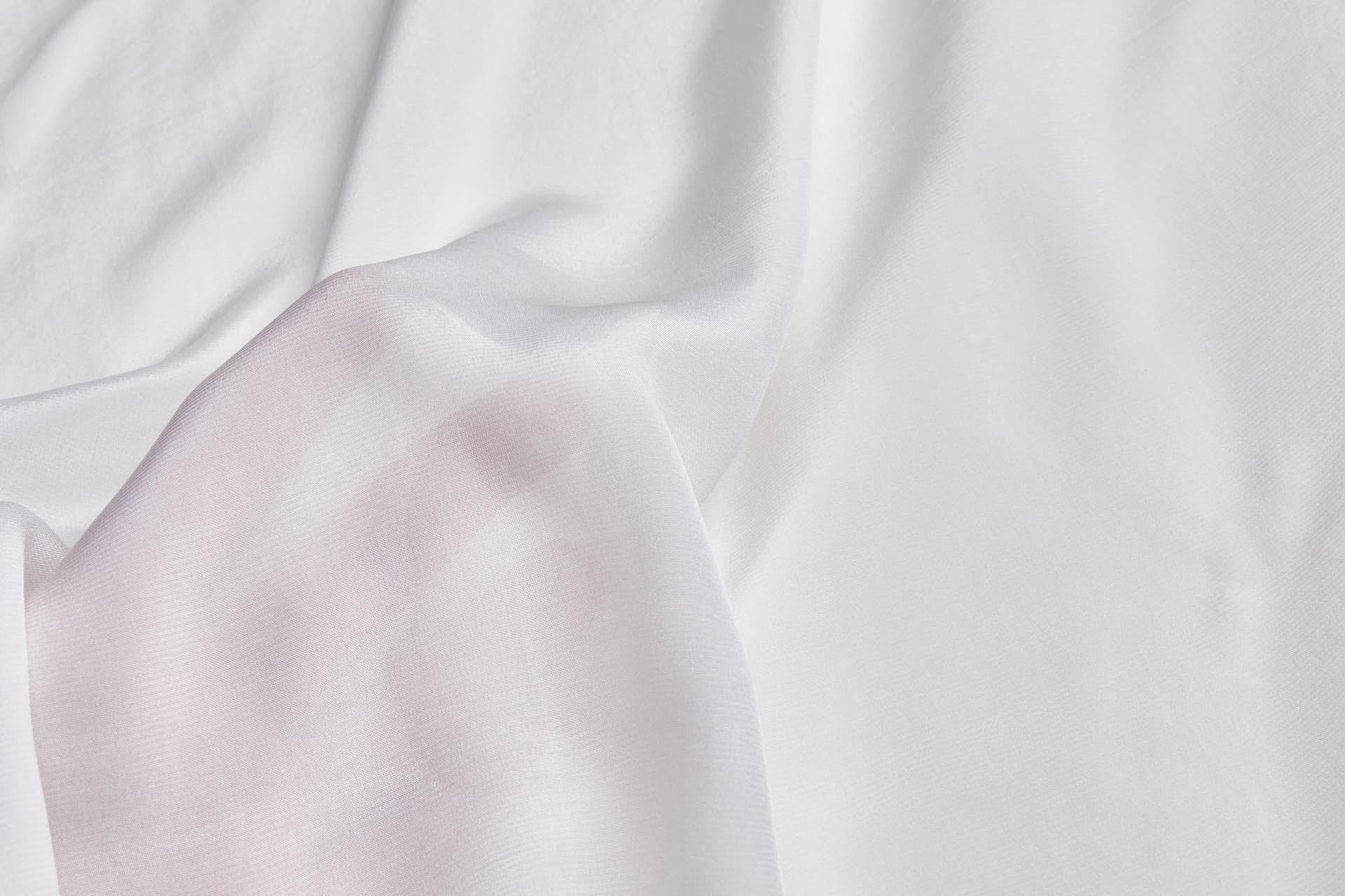 Orange Fibre Textured Sateen Weave in Ivory fabric, image 3 of 6