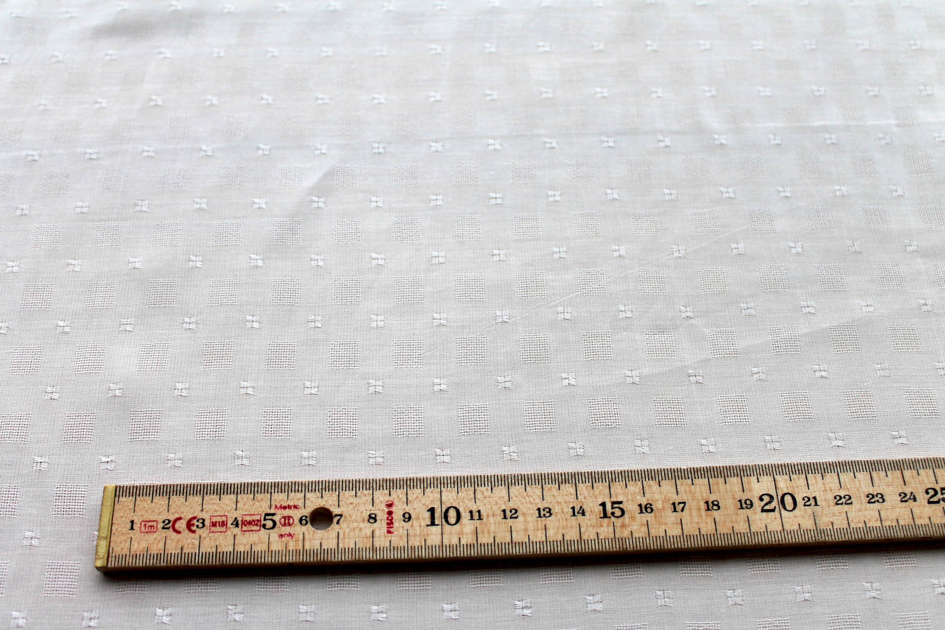Corn Fibre Dobby Square Weave in Ivory fabric, image 4 of 6