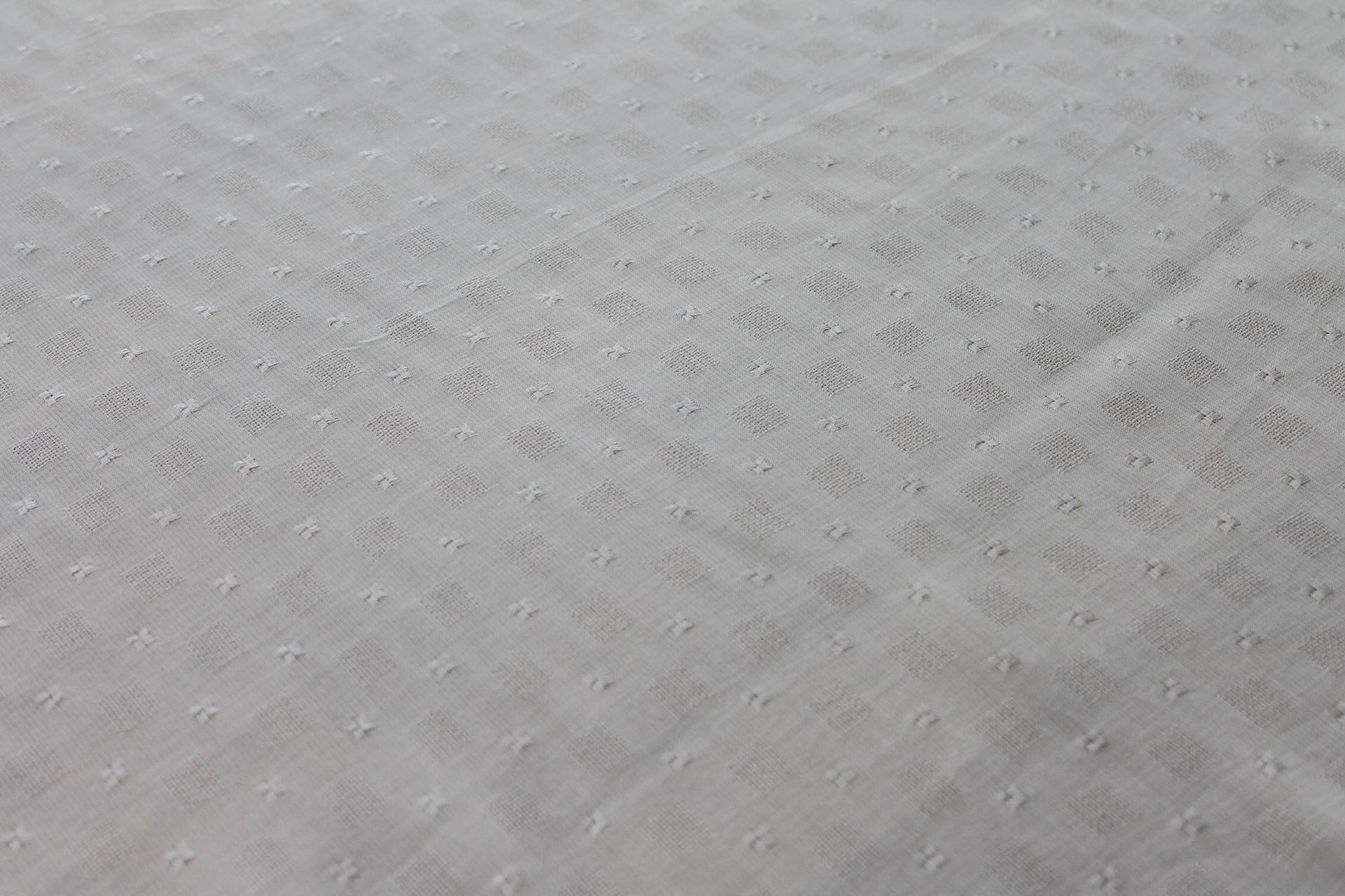 Corn Fibre Dobby Square Weave in Ivory fabric, image 5 of 6