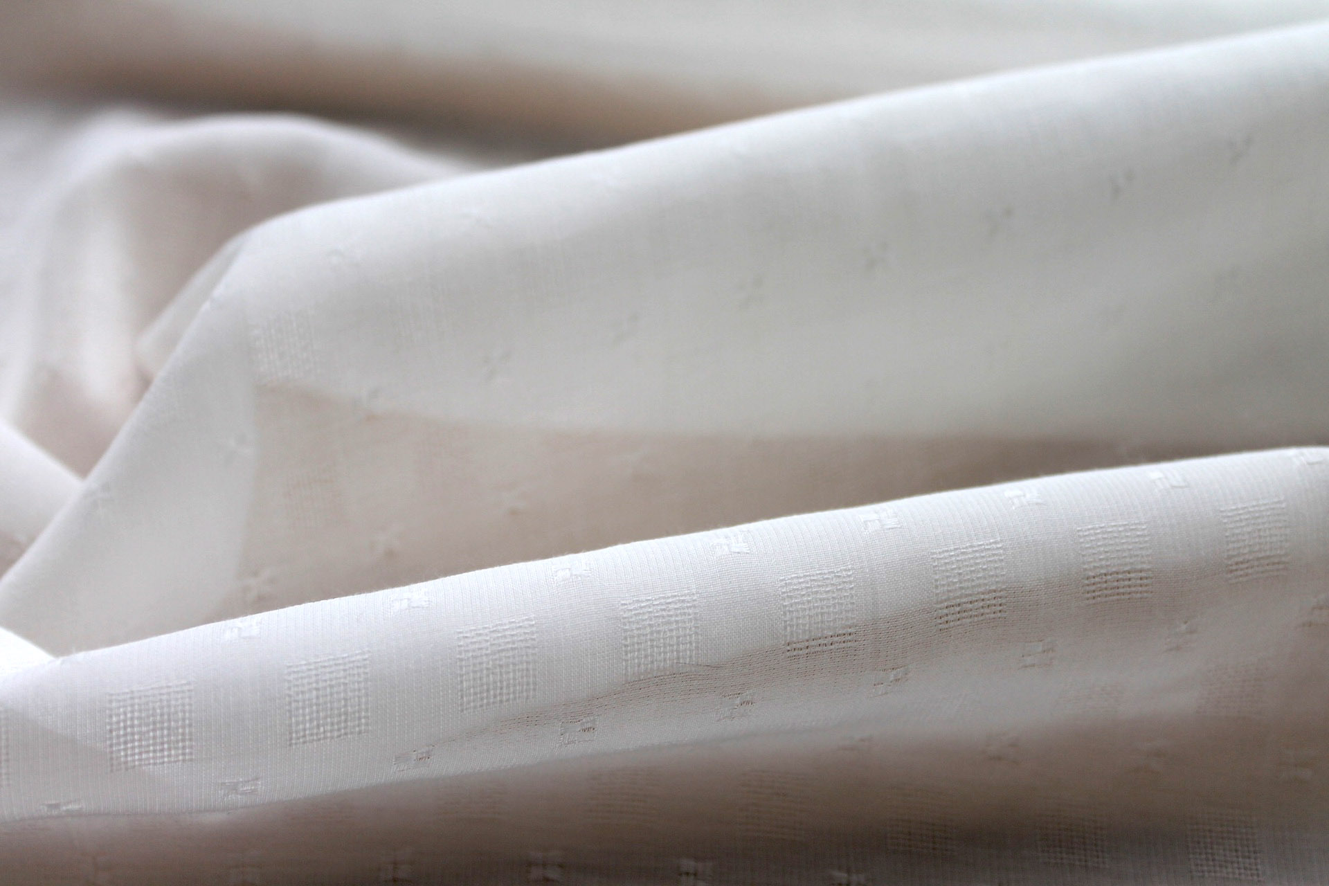 Corn Fibre Dobby Square Weave in Ivory fabric, image 6 of 6