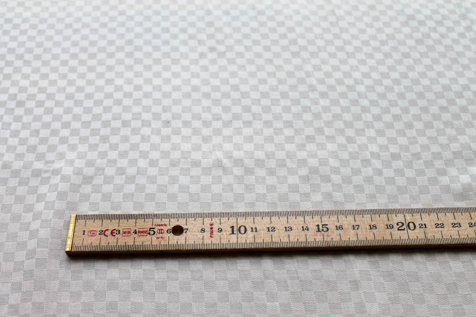 Banana Fibre Check Dobby Weave in Ivory fabric, image 4 of 6
