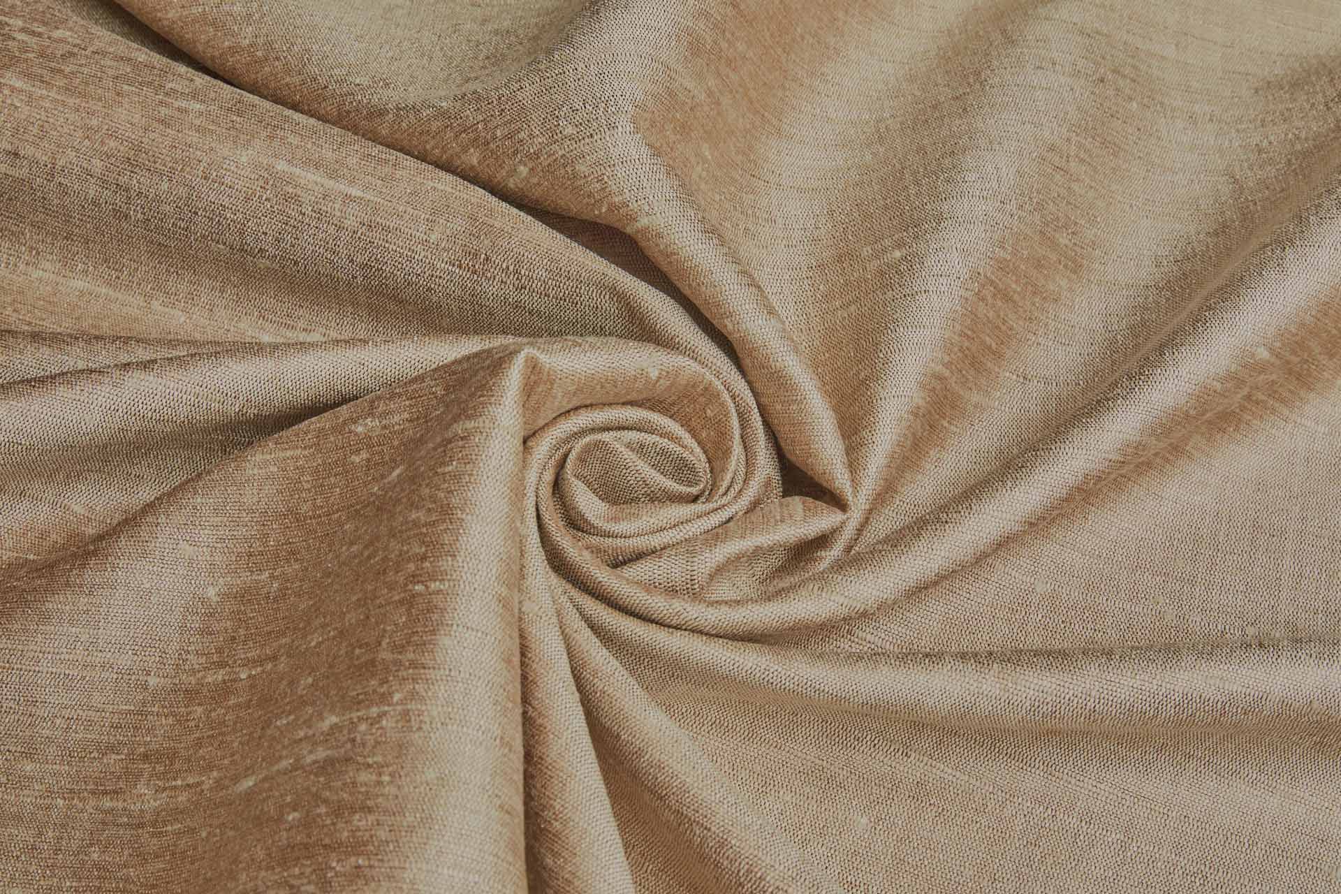 Sandy Gold Textured Raw Silk Tassar fabric, image 5 of 6