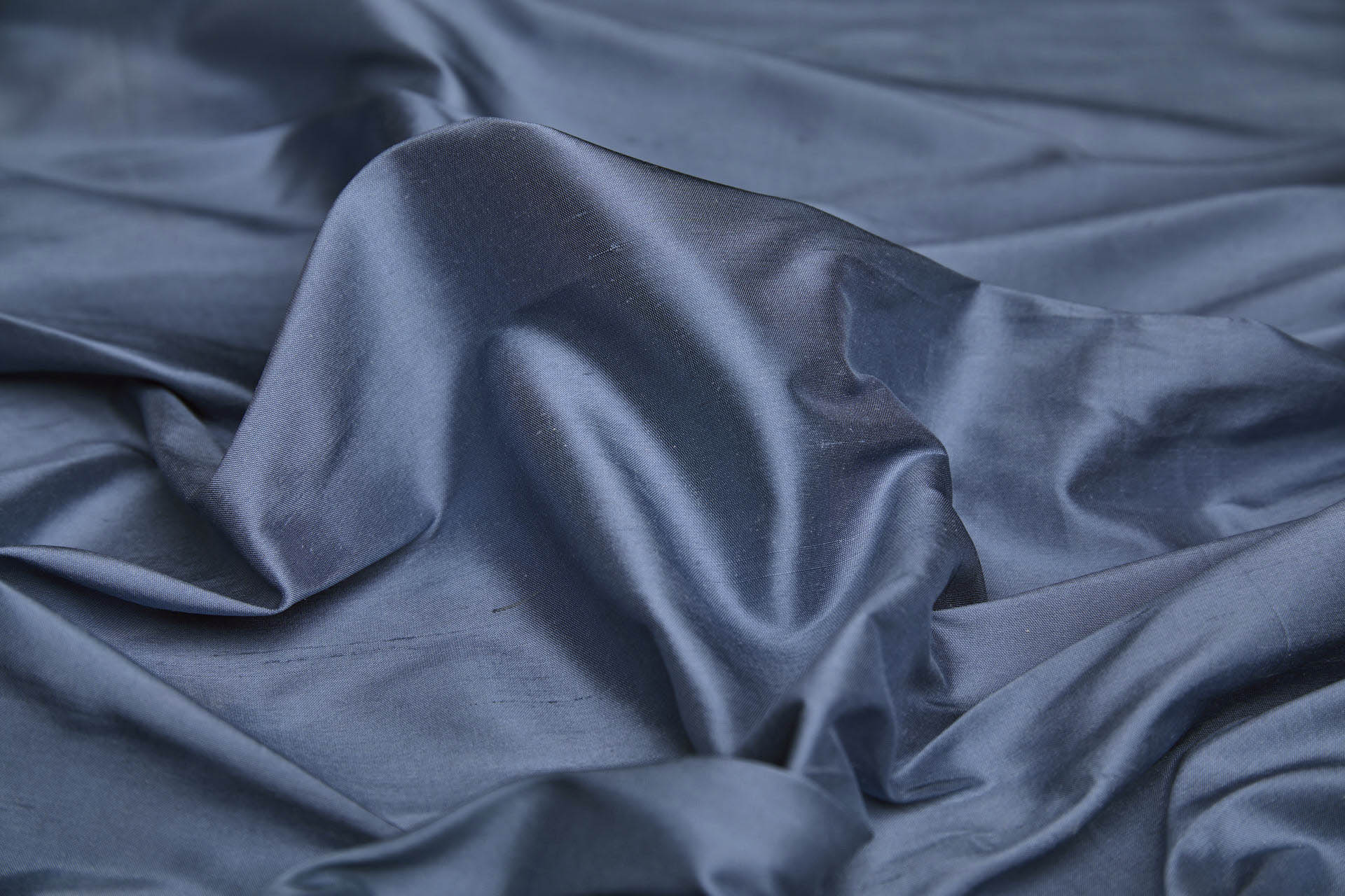 Silk Dupion - Breton Blue fabric, image 2 of 8