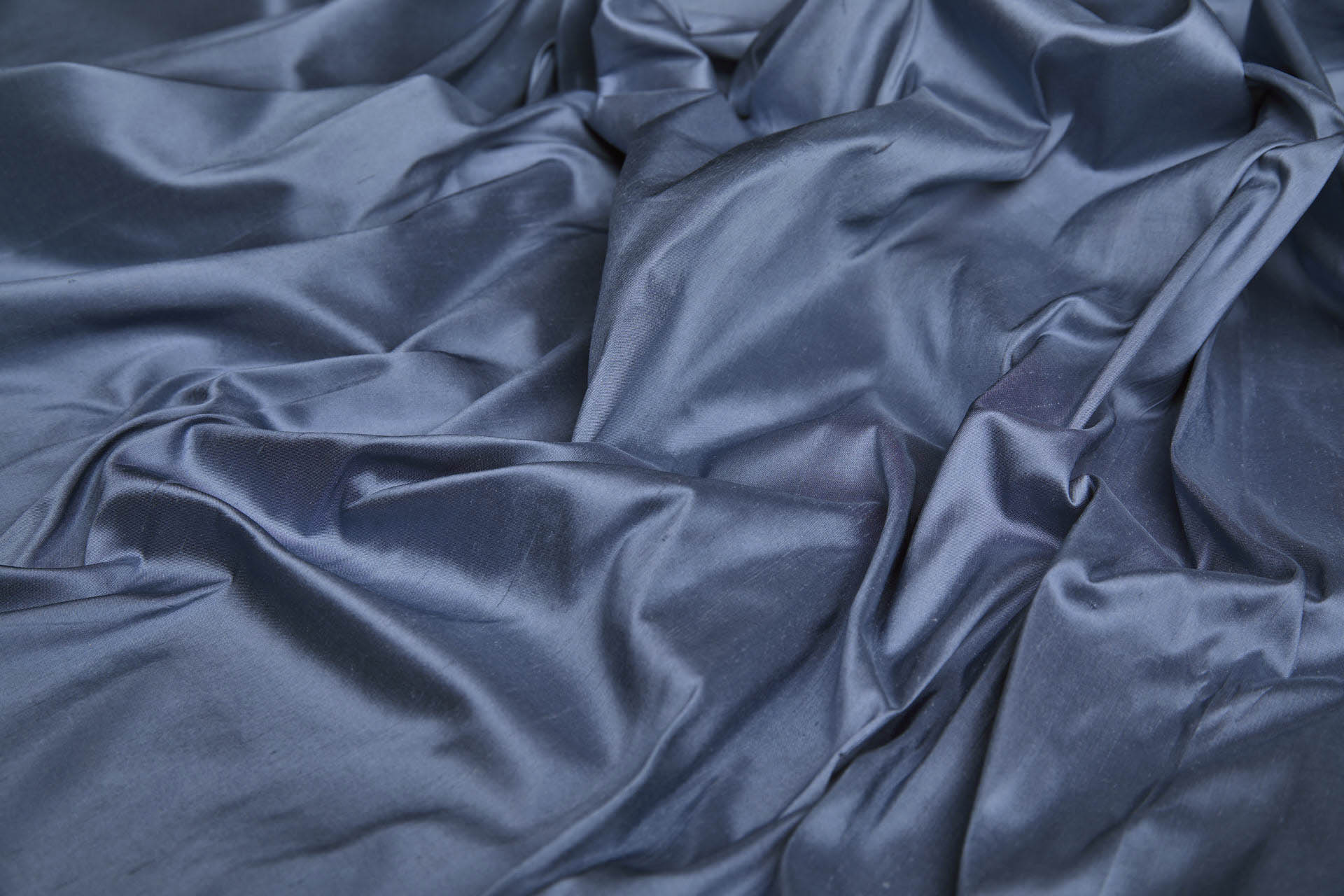Silk Dupion - Breton Blue fabric, image 7 of 8
