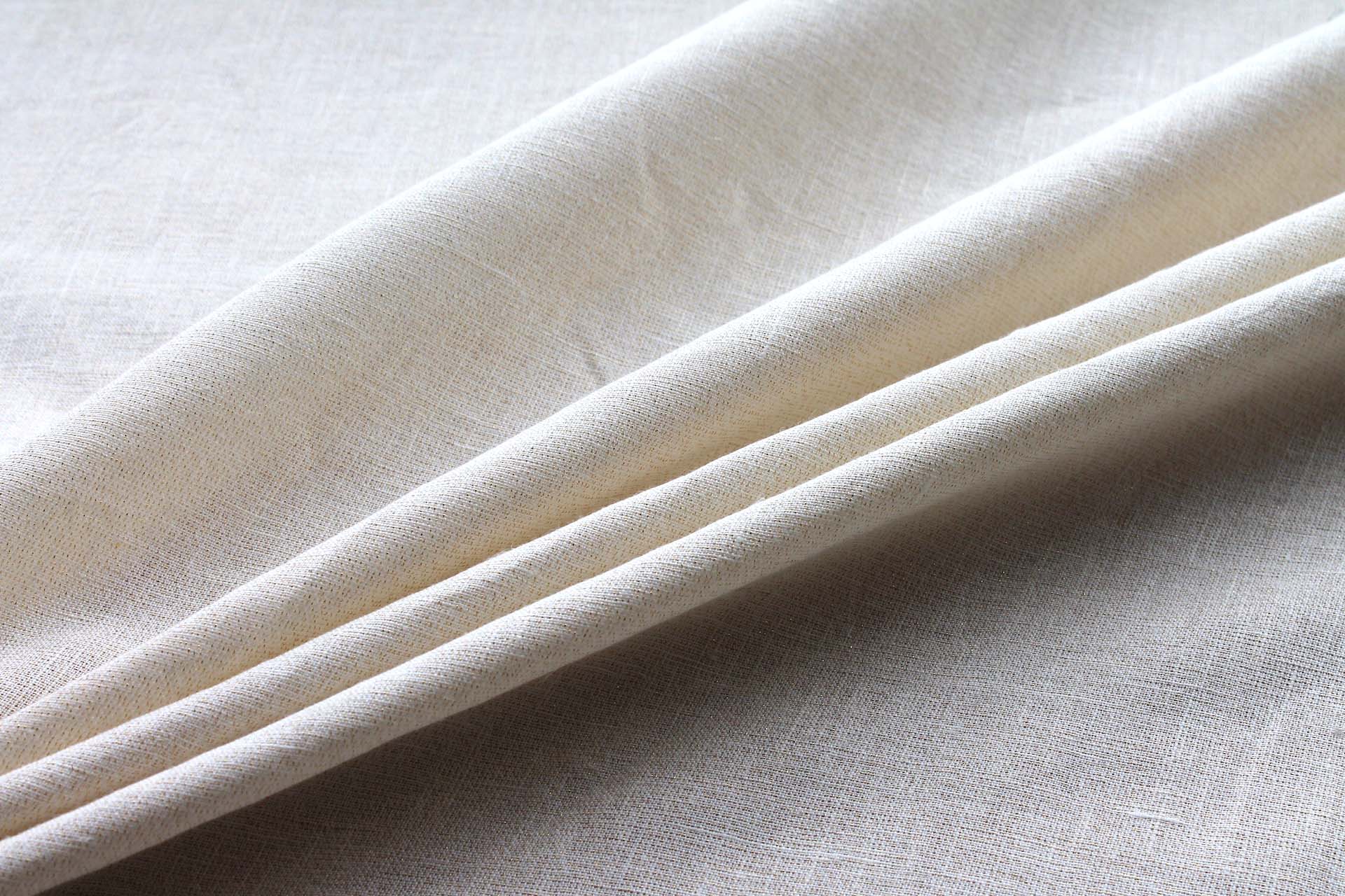 Linen with Lurex - Creamy Off White and Gold fabric, image 4 of 5