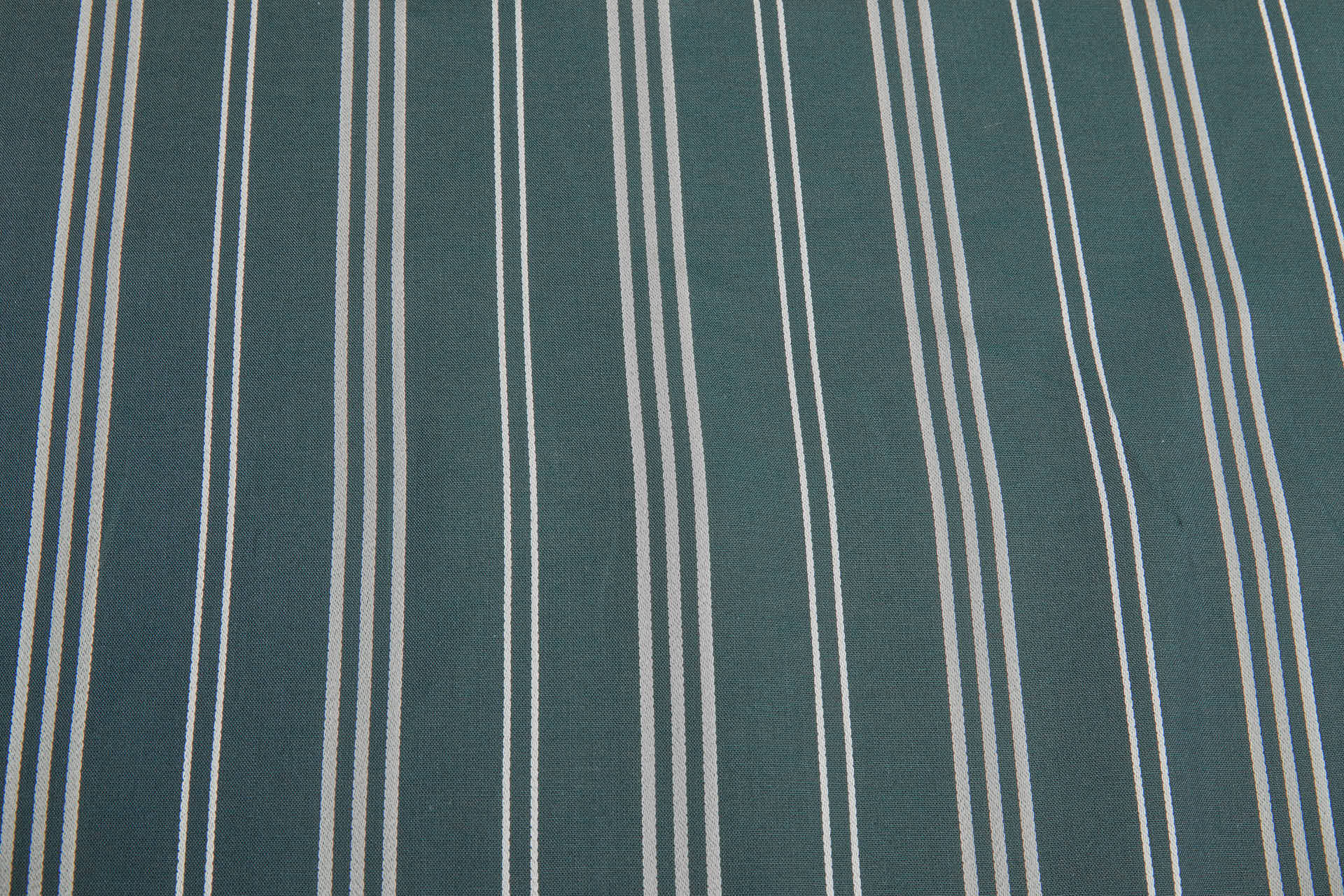 Luxury Italian Satin Stripe Shirting - Bottle Green and Cream fabric, image 6 of 9