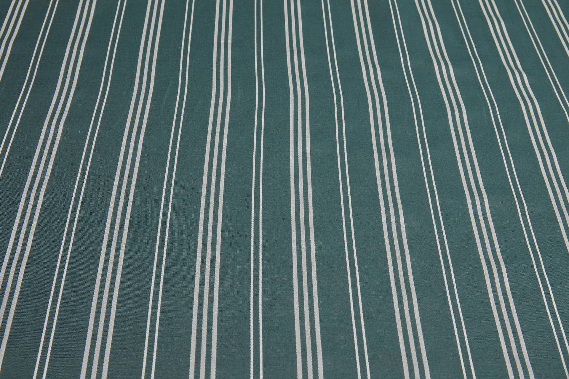 Luxury Italian Satin Stripe Shirting - Bottle Green and Cream fabric, image 7 of 9