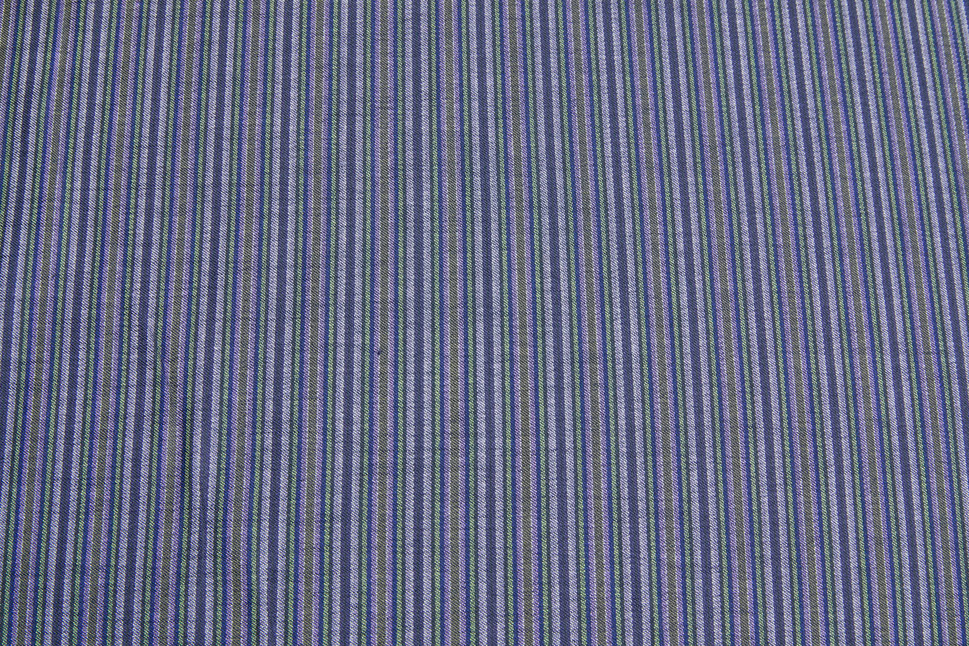 Luxury Italian Cotton Sateen Stripe Shirting - Blue, Purple and Green fabric, image 8 of 8