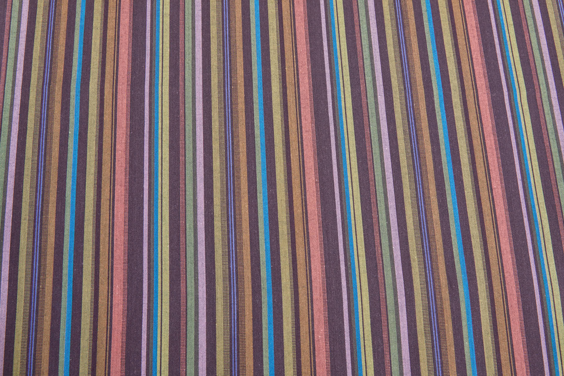 Cotton Stripe Shirting  - Multi Colour with Green, Purple, Coral, Blue fabric, image 7 of 7