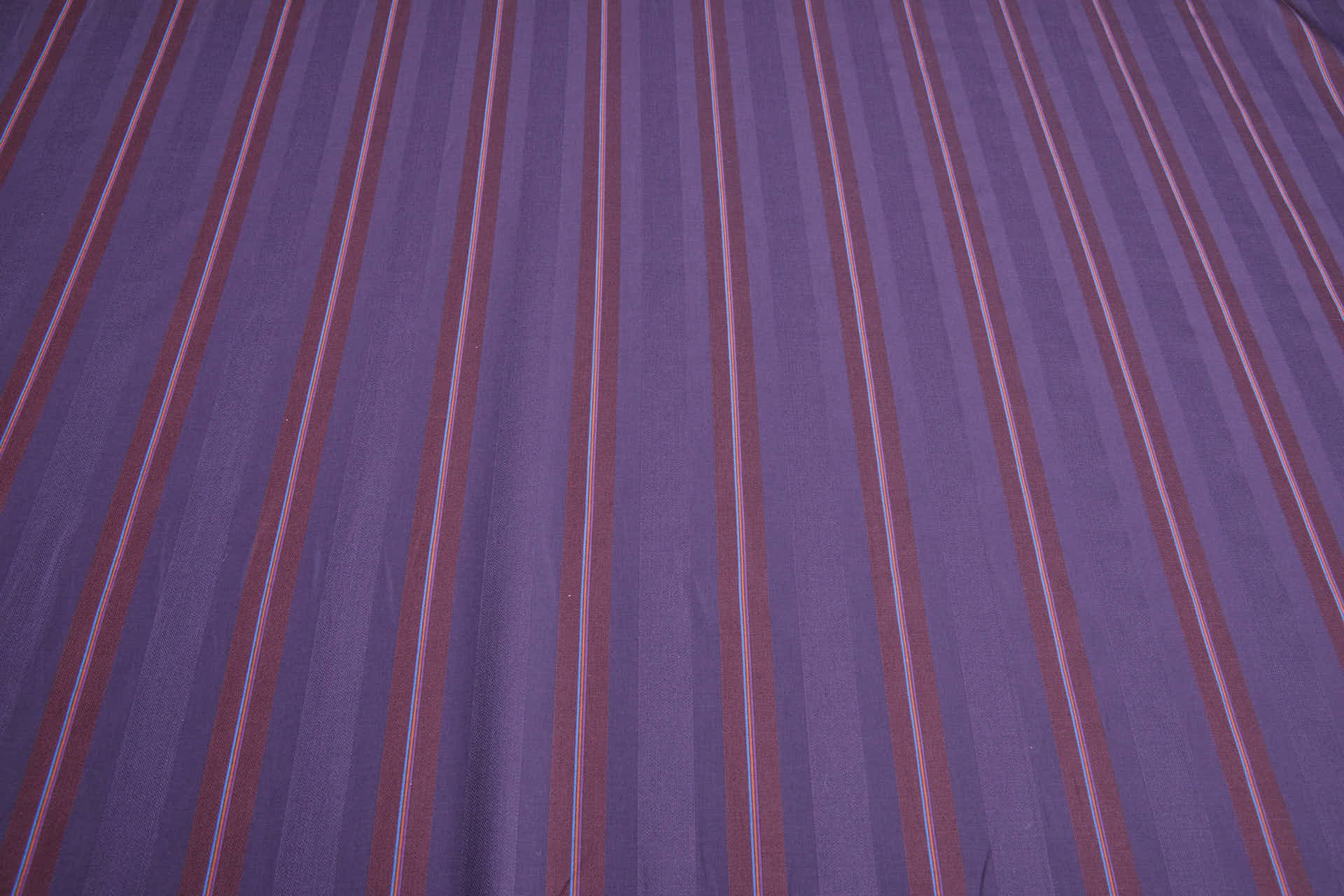 Luxury Italian Stripe Shirting - Aubergine and Burgundy fabric, image 7 of 7