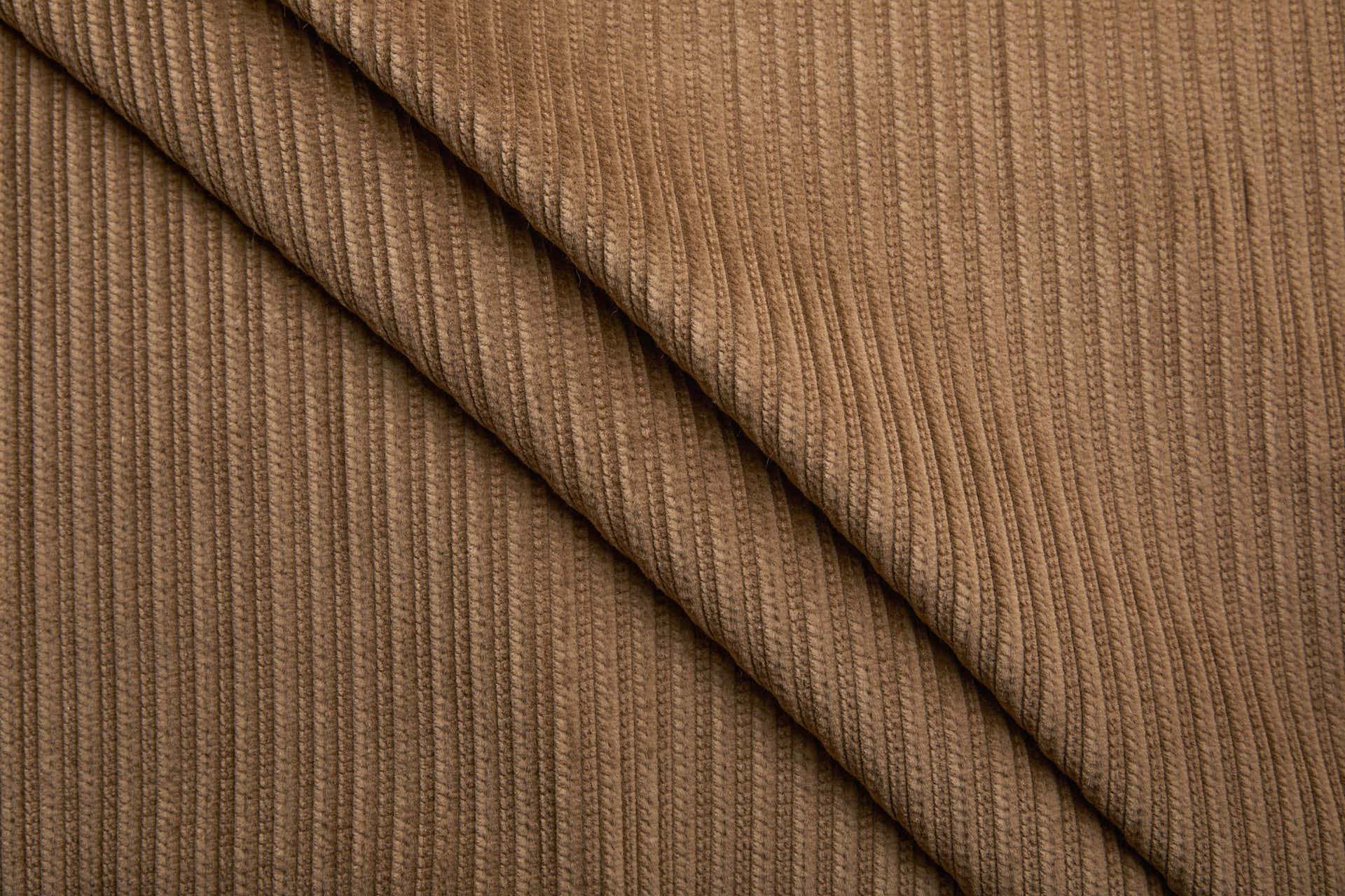 Striped Rib Corduroy - Oak Brown fabric