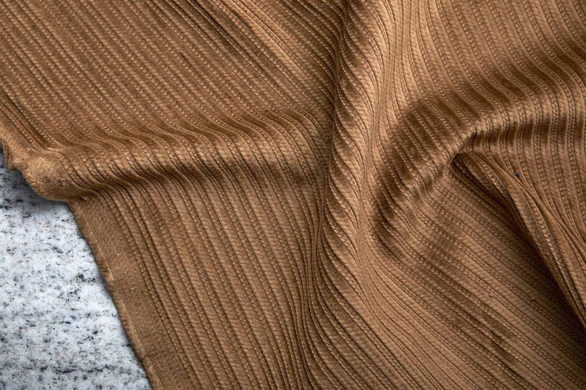 Striped Rib Corduroy - Oak Brown fabric, image 5 of 7