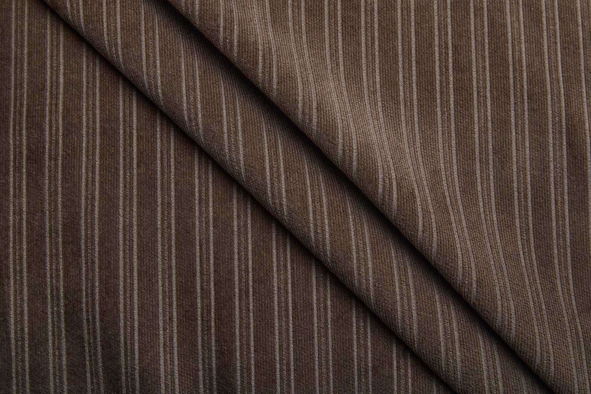 Striped Rib Corduroy - Brown fabric