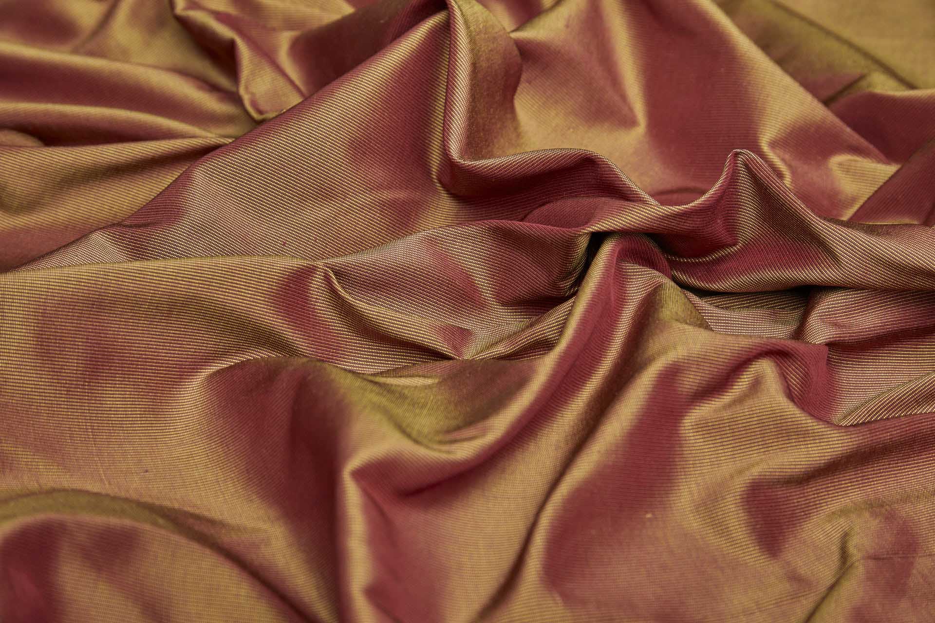 Heavy Weight Silk Taffeta - 3-Tone - Yellow, Brown and Red fabric, image 3 of 6