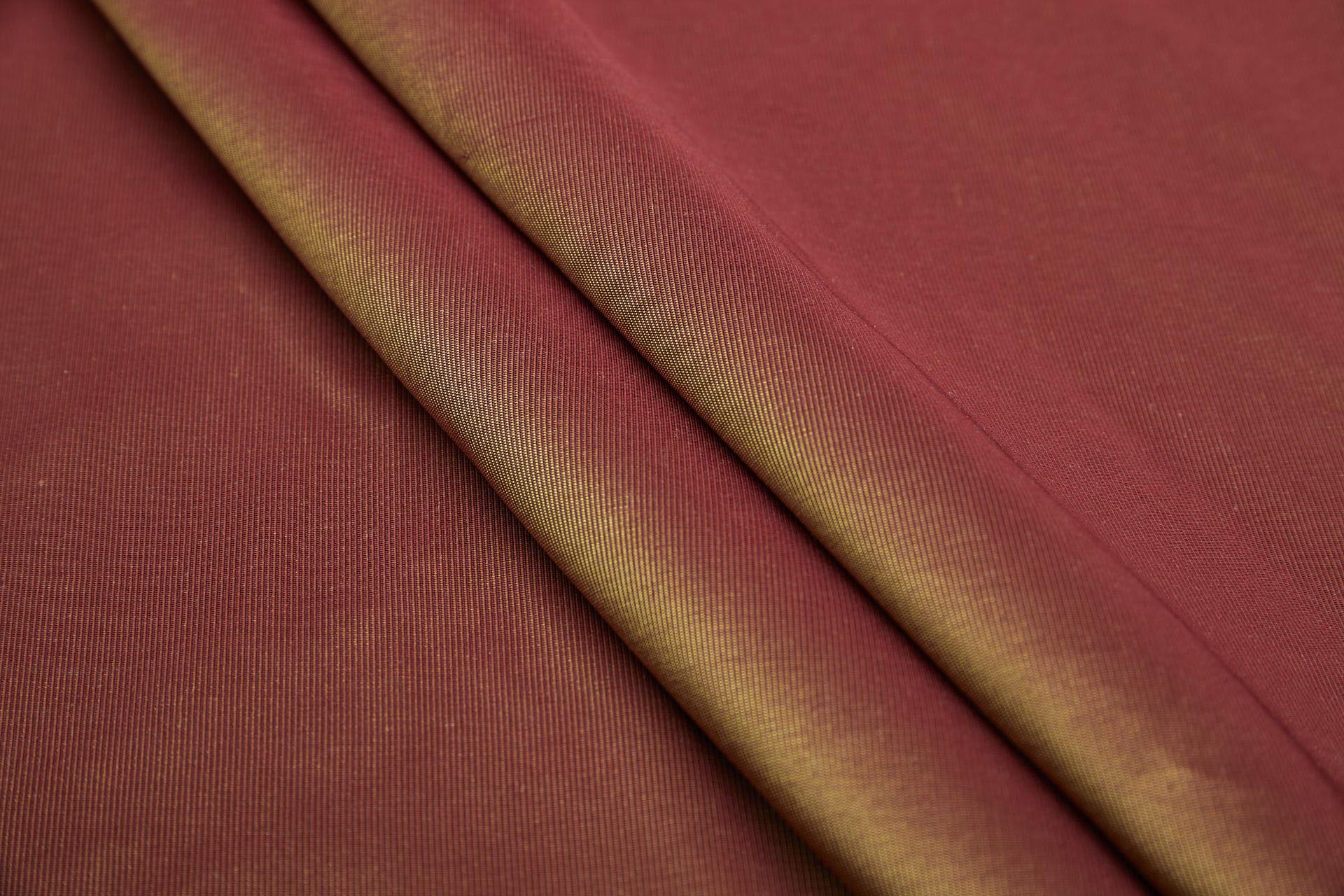 Heavy Weight Silk Taffeta - 3-Tone - Yellow, Brown and Red fabric, image 4 of 6