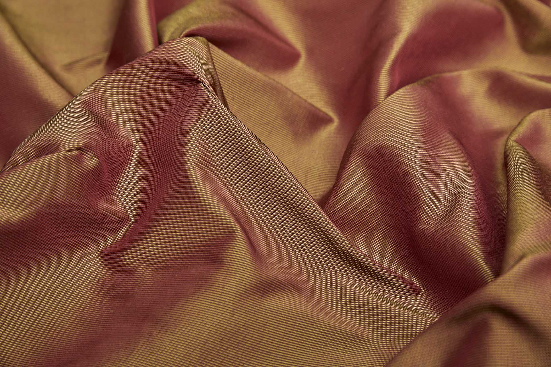 Heavy Weight Silk Taffeta - 3-Tone - Yellow, Brown and Red fabric, image 5 of 6