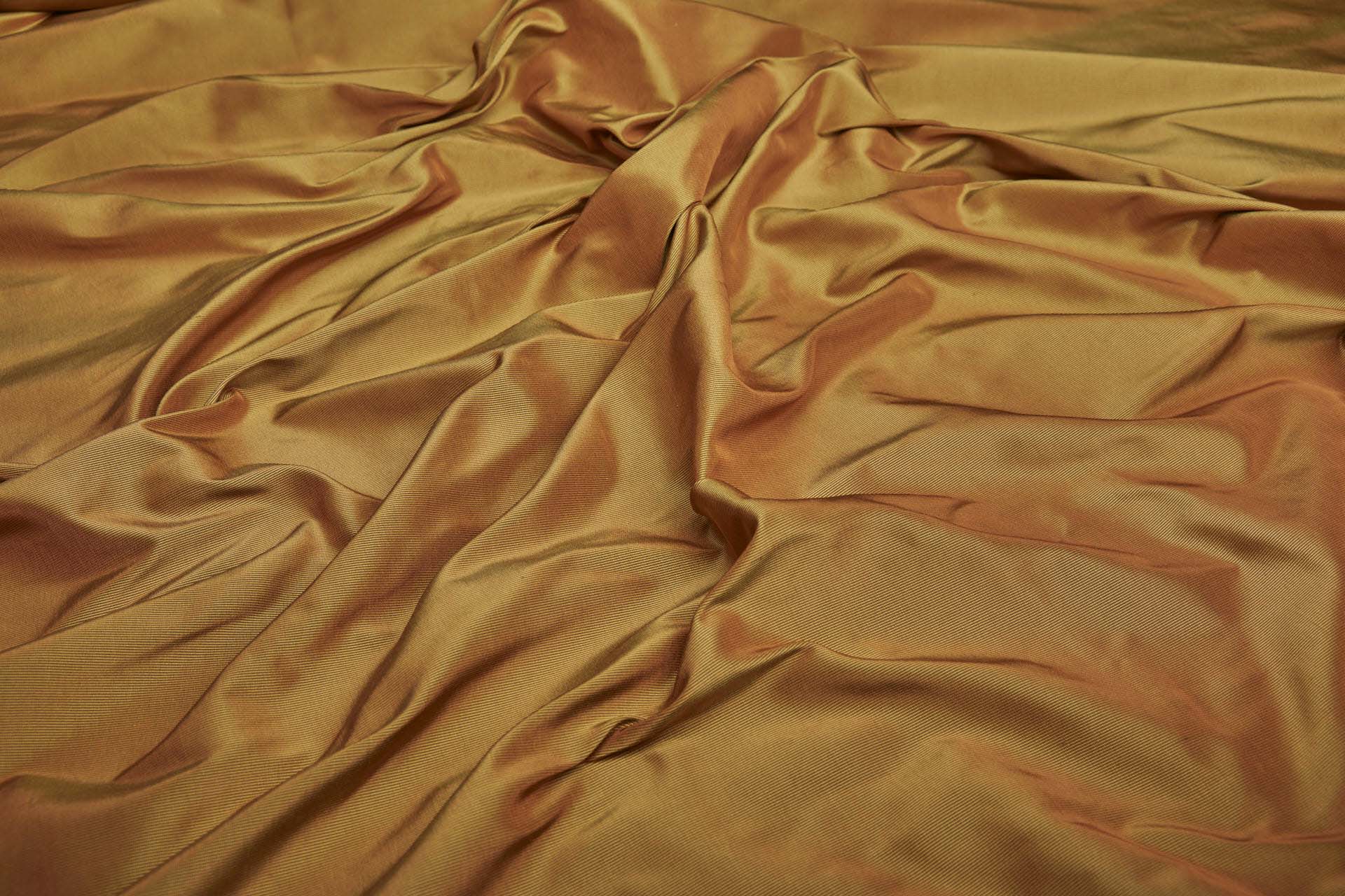 Heavy Weight Silk Taffeta - 3-Tone - Olive, Lime and Orange fabric, image 6 of 7