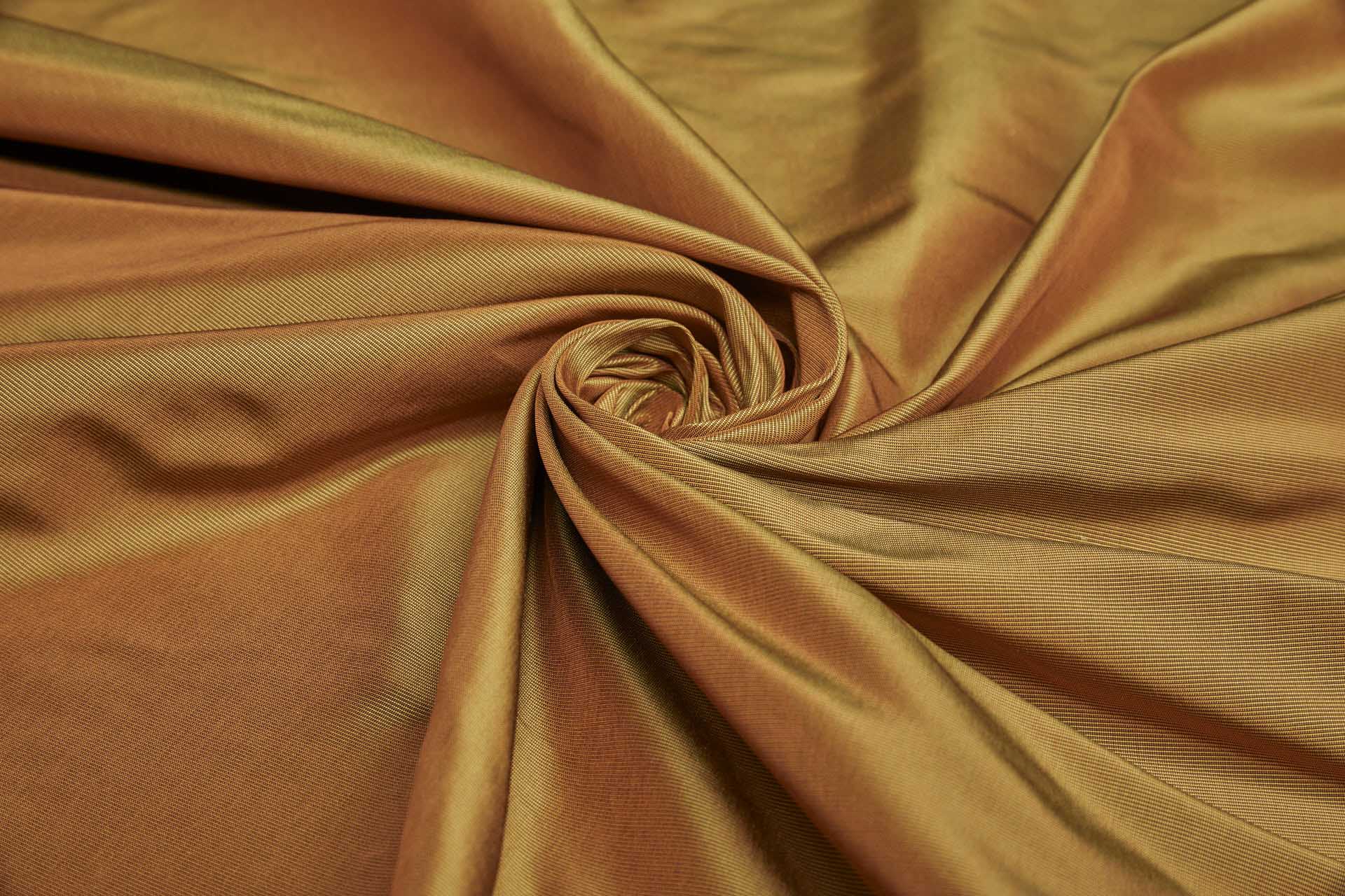 Heavy Weight Silk Taffeta - 3-Tone - Olive, Lime and Orange fabric