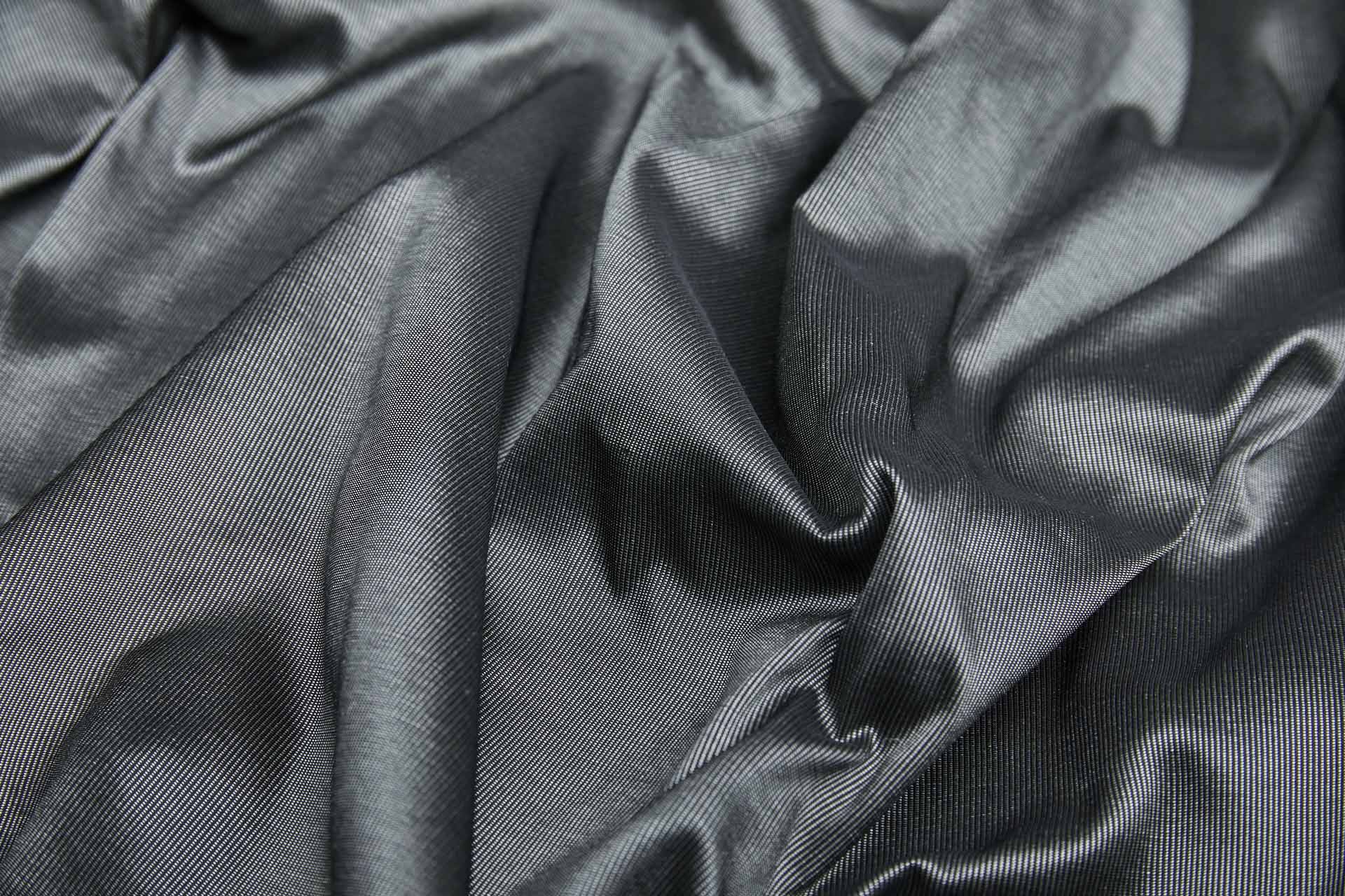 Heavy Weight Silk Taffeta - 3-Tone - Ivory, Charcoal and Black fabric, image 3 of 8