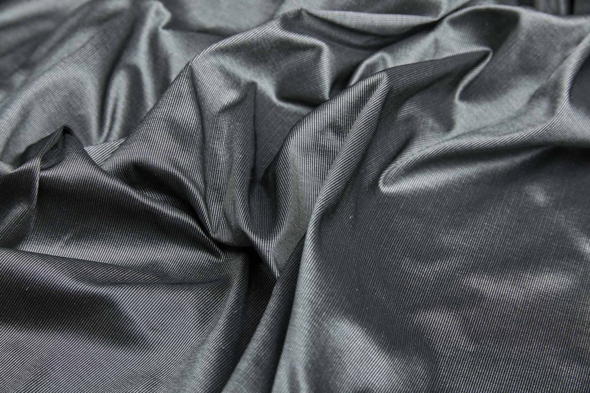 Heavy Weight Silk Taffeta - 3-Tone - Ivory, Charcoal and Black fabric, image 4 of 8