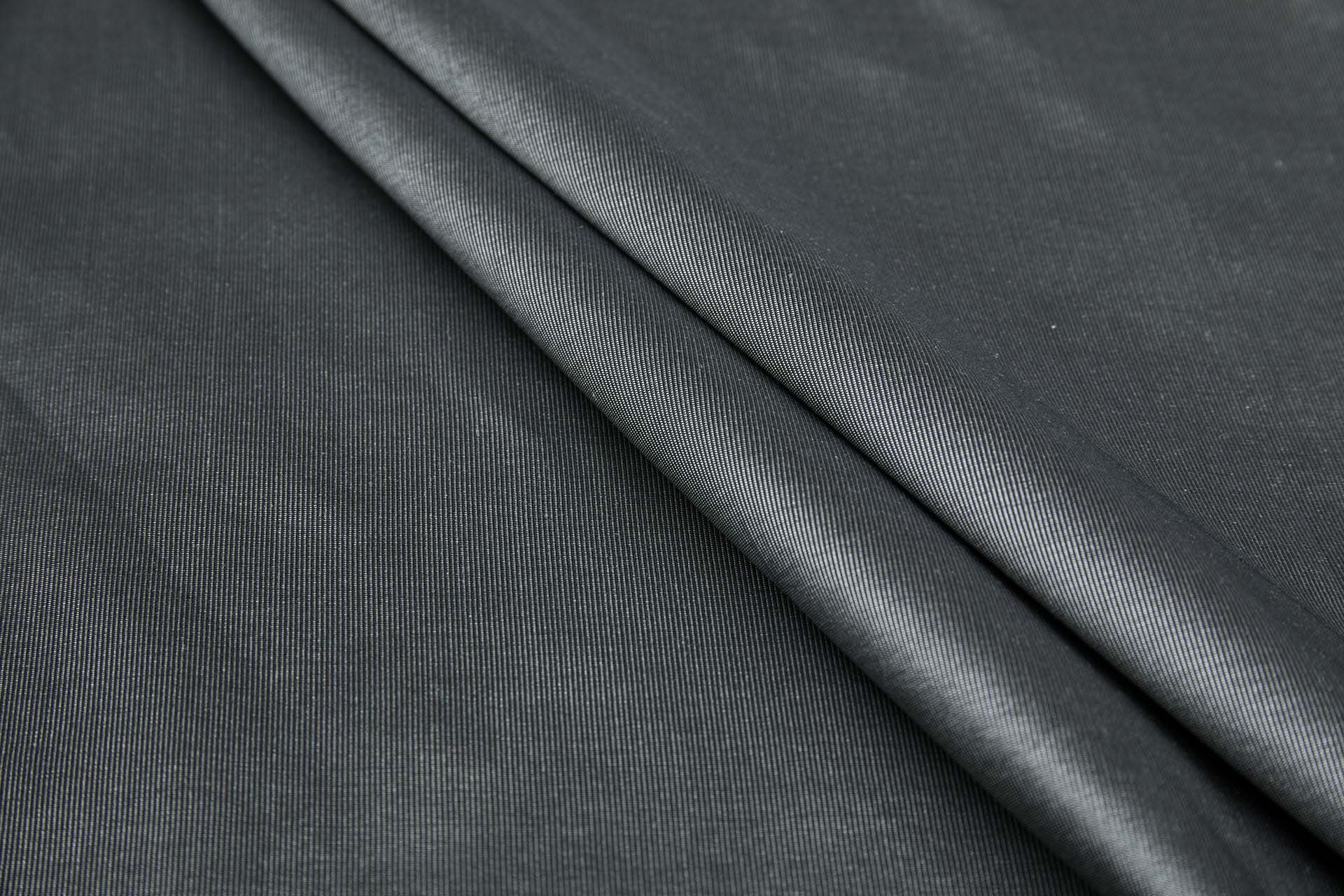 Heavy Weight Silk Taffeta - 3-Tone - Ivory, Charcoal and Black fabric, image 6 of 8