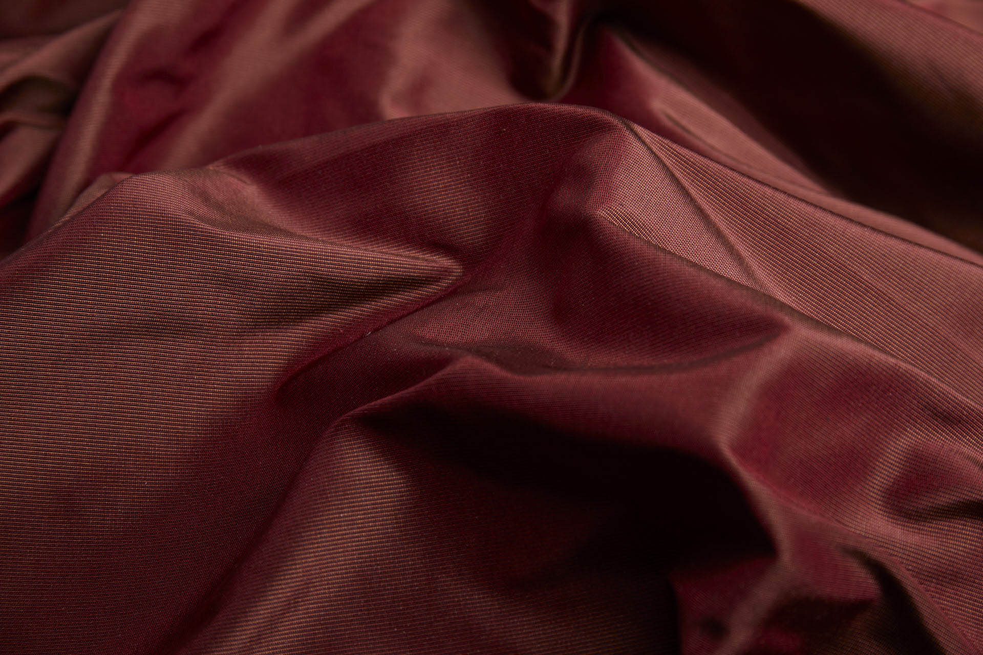 Heavy Weight Silk Taffeta - 3-Tone - Gold, Black and Deep Red fabric, image 7 of 9